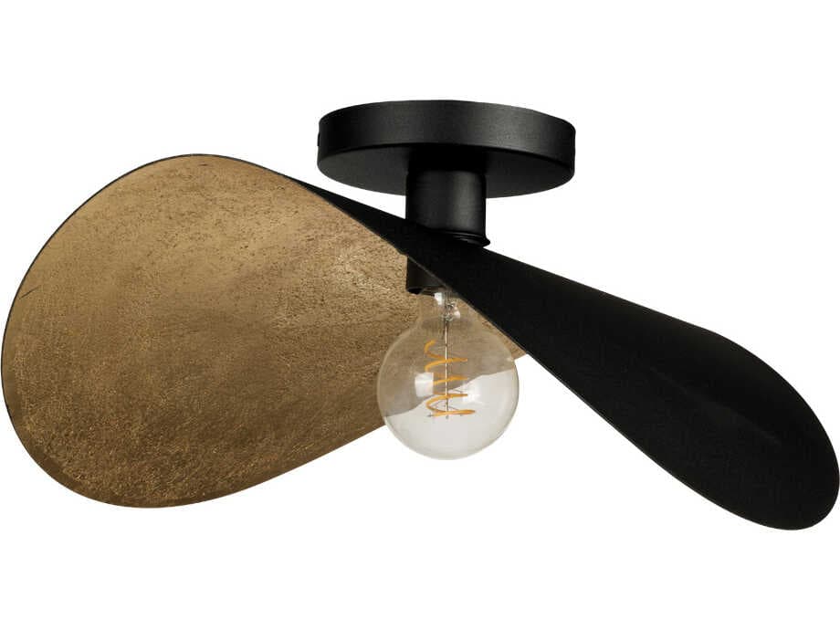 Eglo Saceda 1-Light Black Gold Leaf Pendant