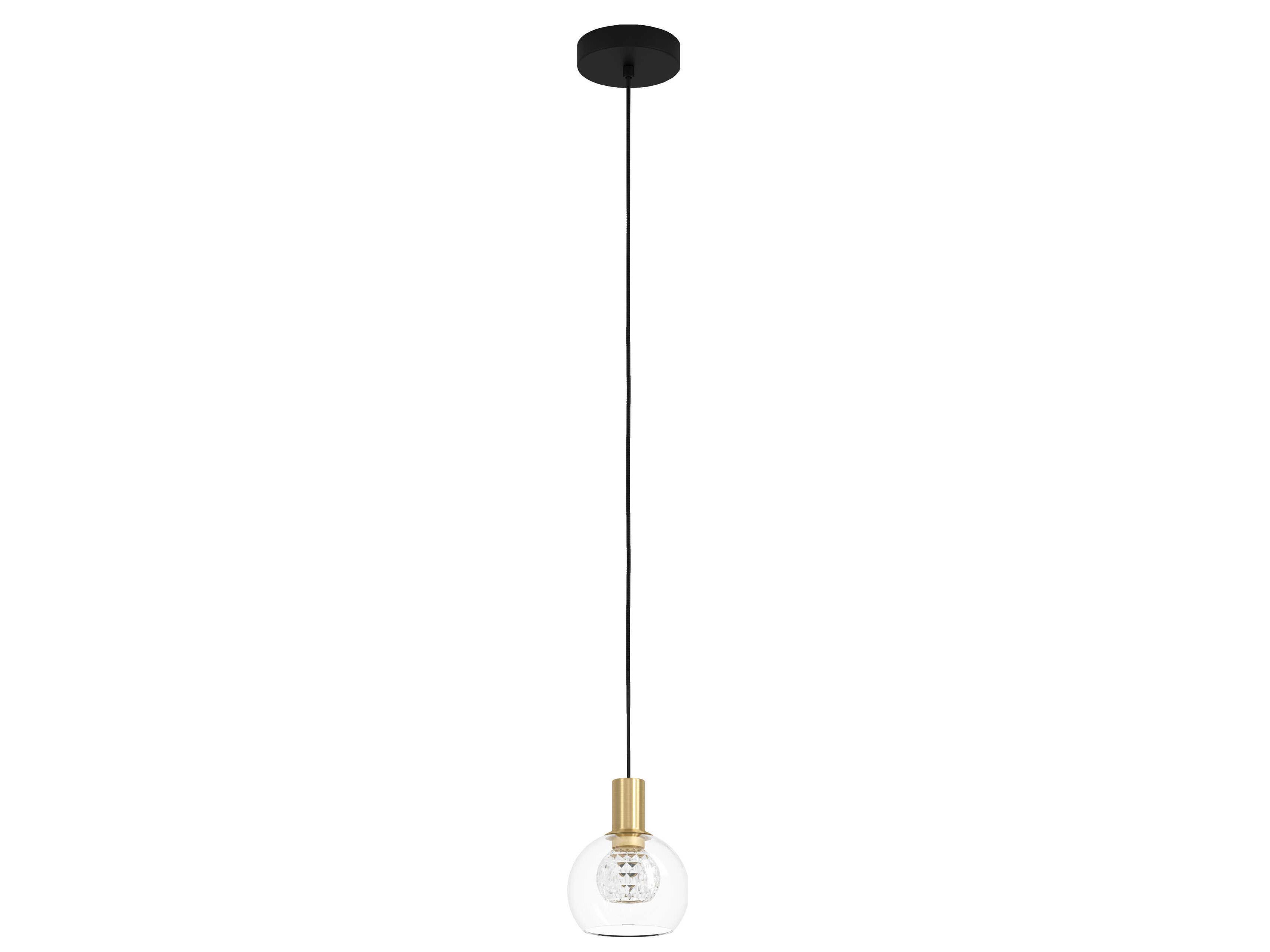 Eglo Terque 1-Light Black Brushed Gold Mini Pendant
