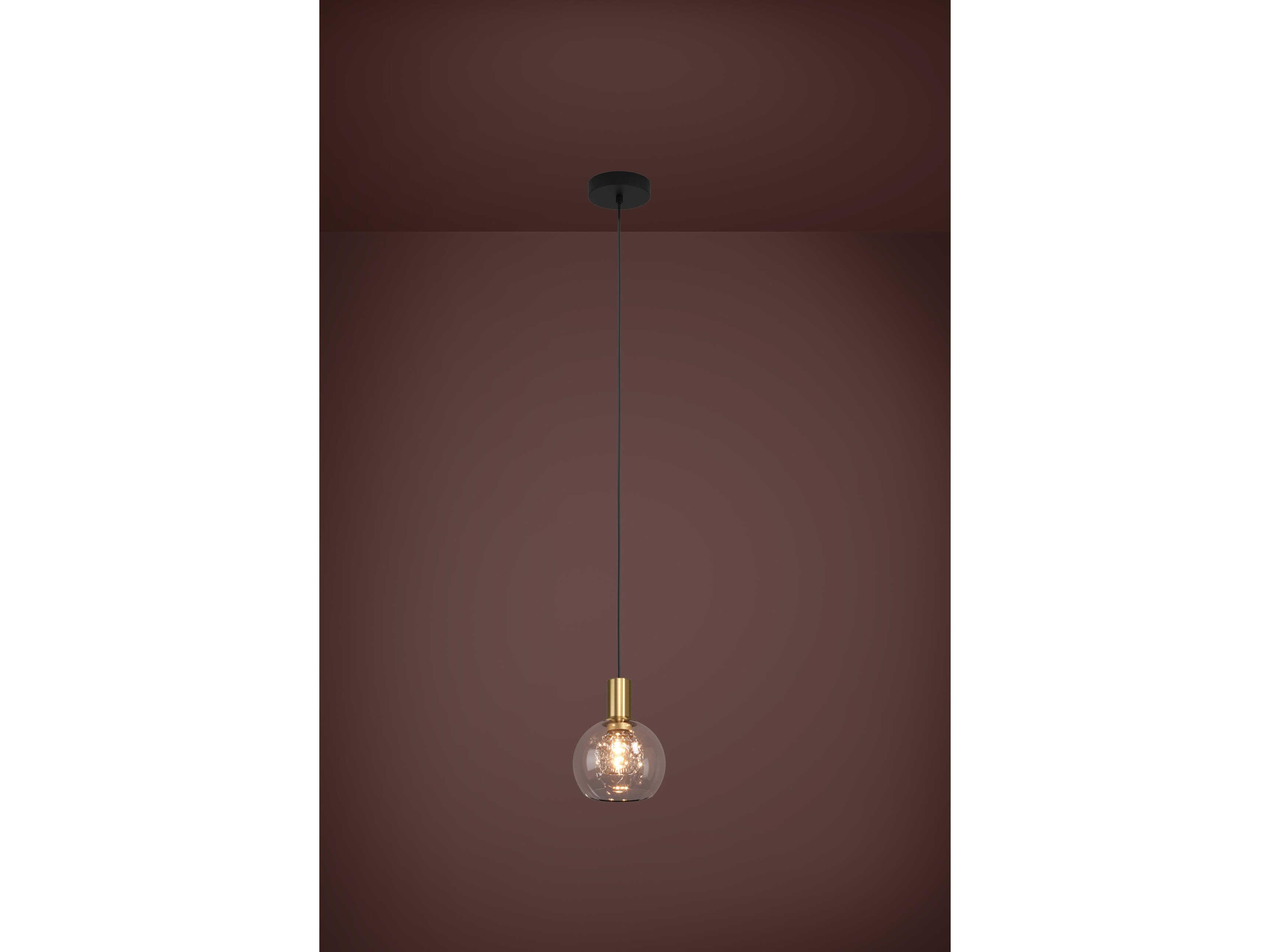 Eglo Terque 1-Light Black Brushed Gold Mini Pendant