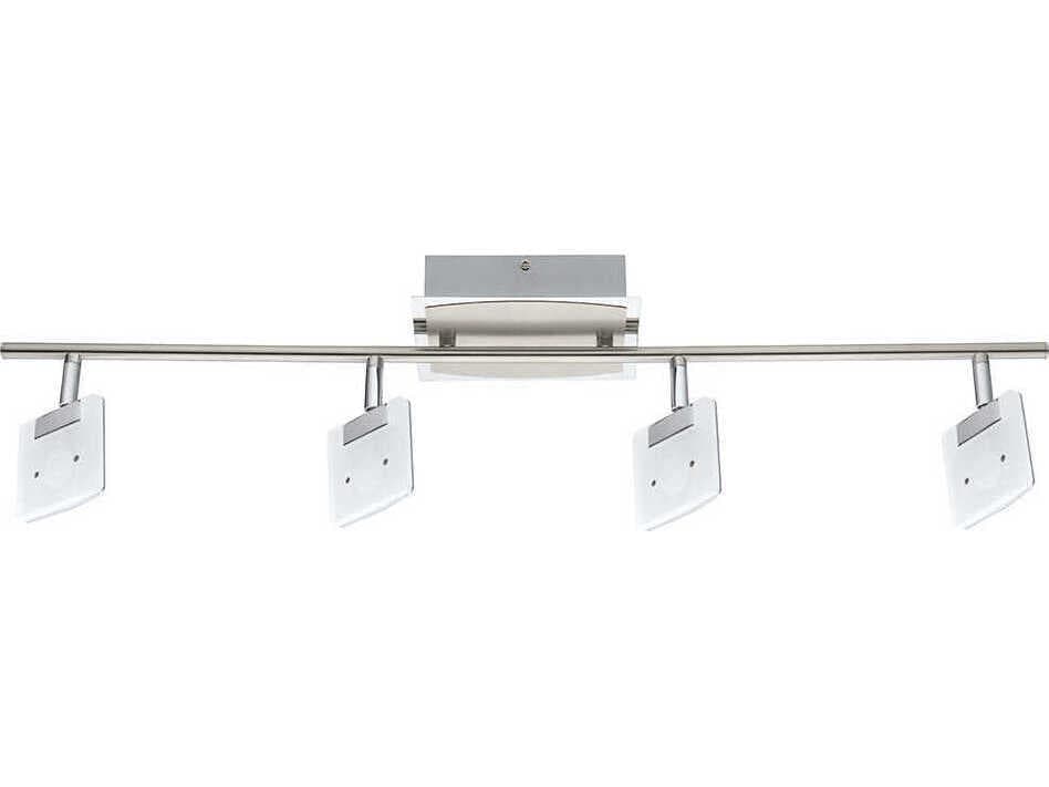 Eglo Pikara 4-Light Brushed Aluminum Chrome Steel Track & Rail Light
