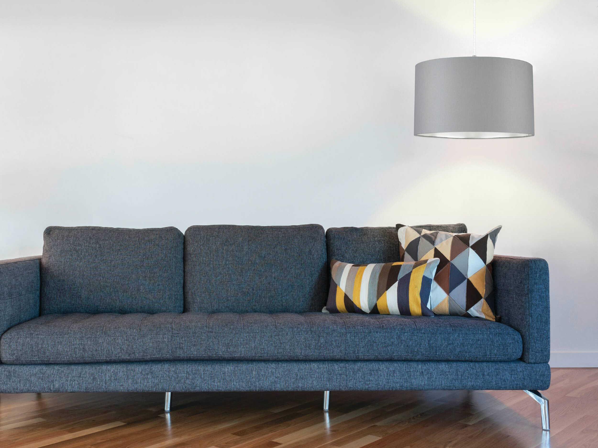 Eglo Maserlo 1-Light Satin Nickel Drum Pendant