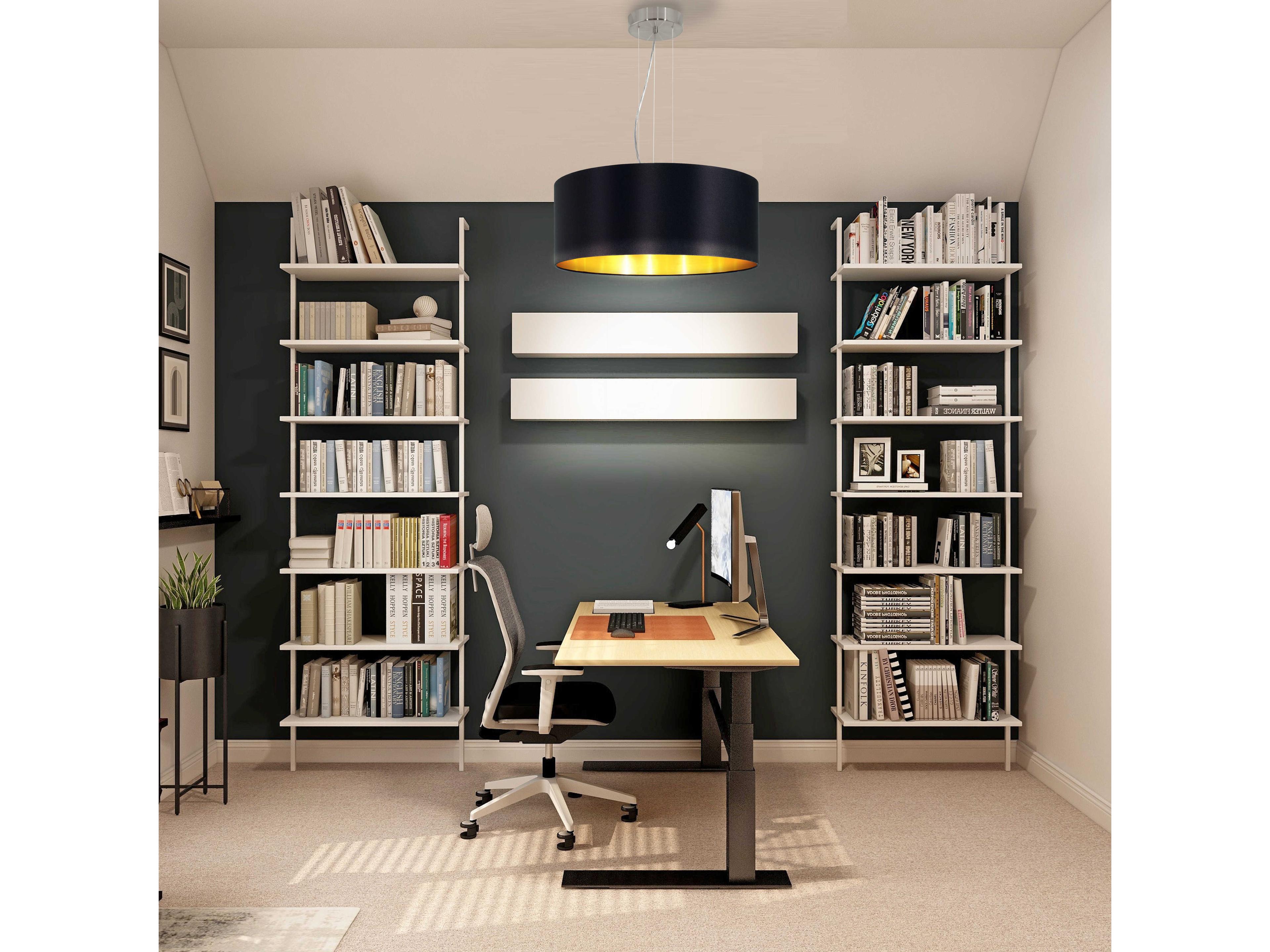 Eglo Maserlo 3-Light Satin Nickel Drum Pendant