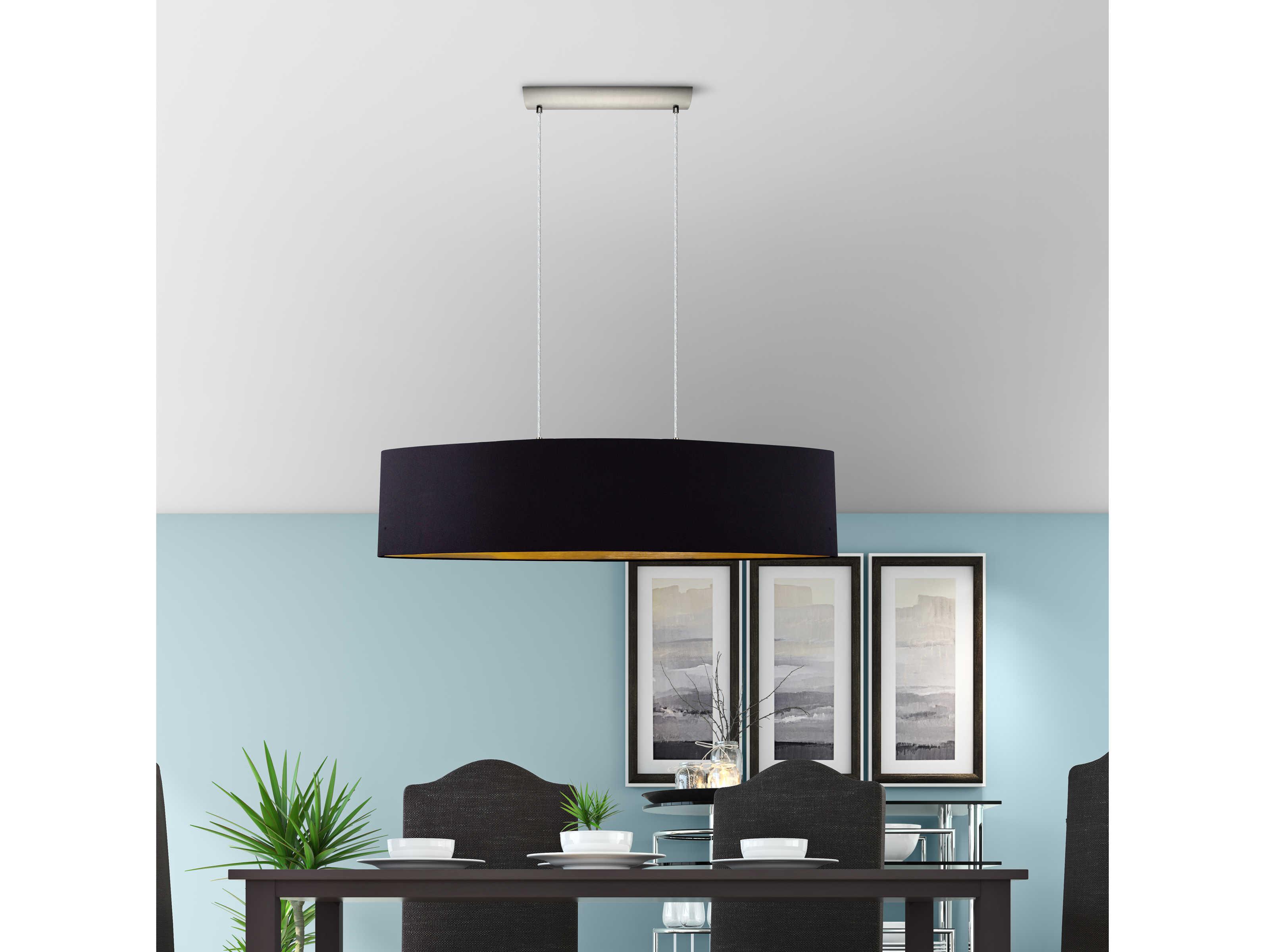 Eglo Maserlo 2-Light Satin Nickel Island Pendant