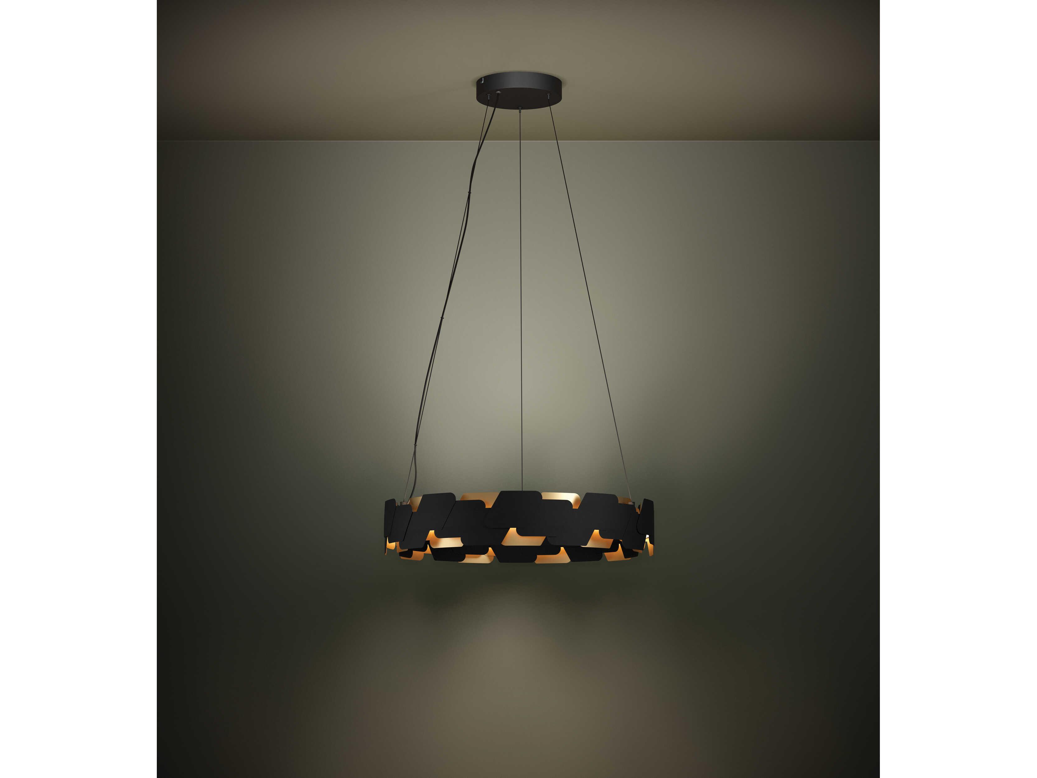 Eglo Altagracia 2-Light Black Round Pendant
