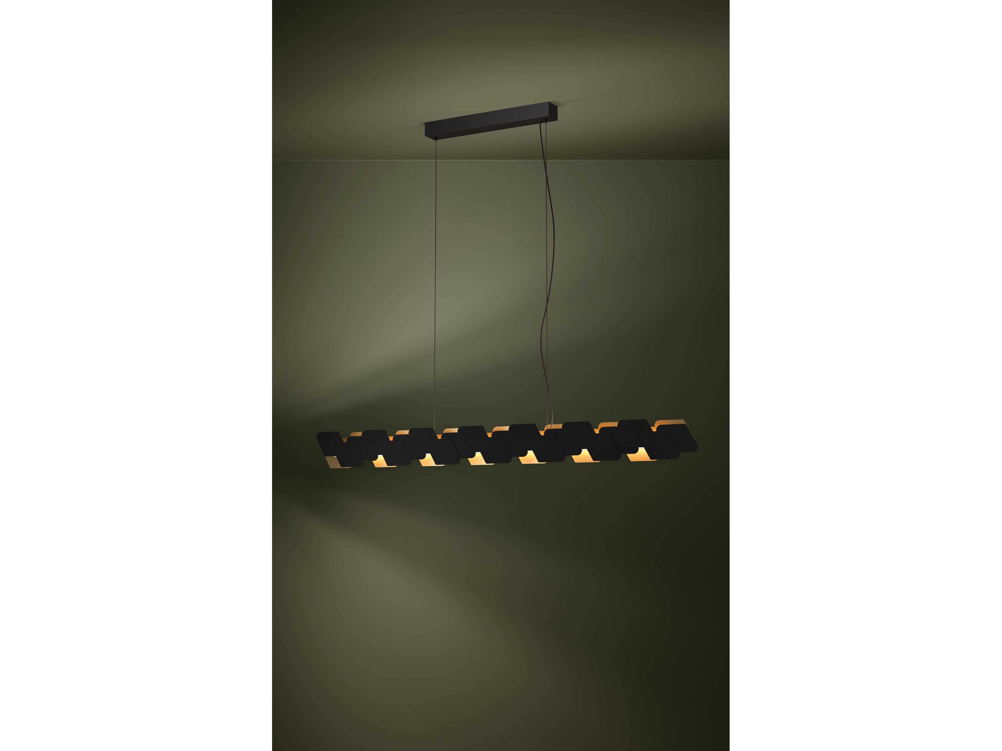 Eglo Altagracia 4-Light Black Linear Island Pendant