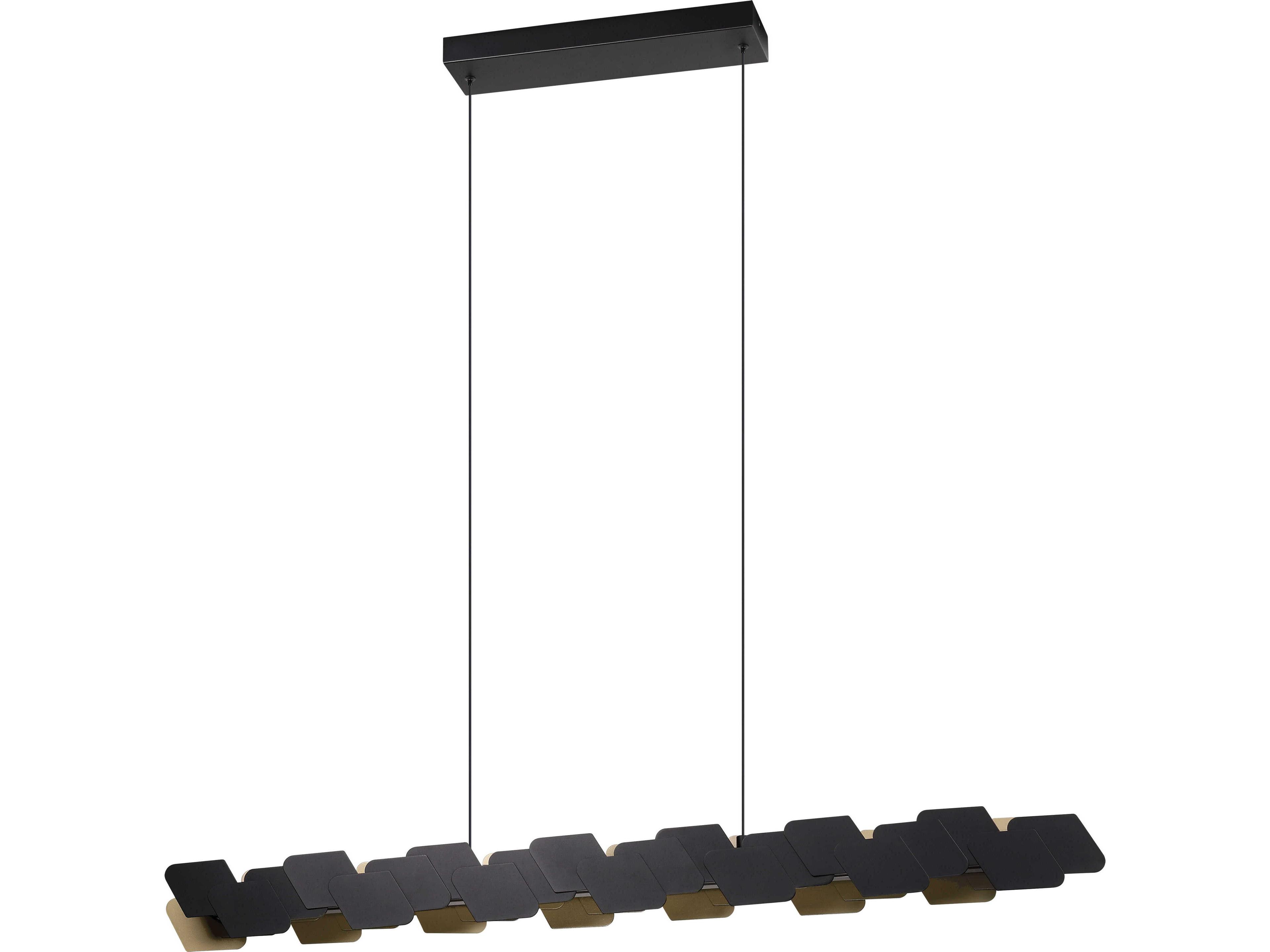 Eglo Altagracia 4-Light Black Linear Island Pendant