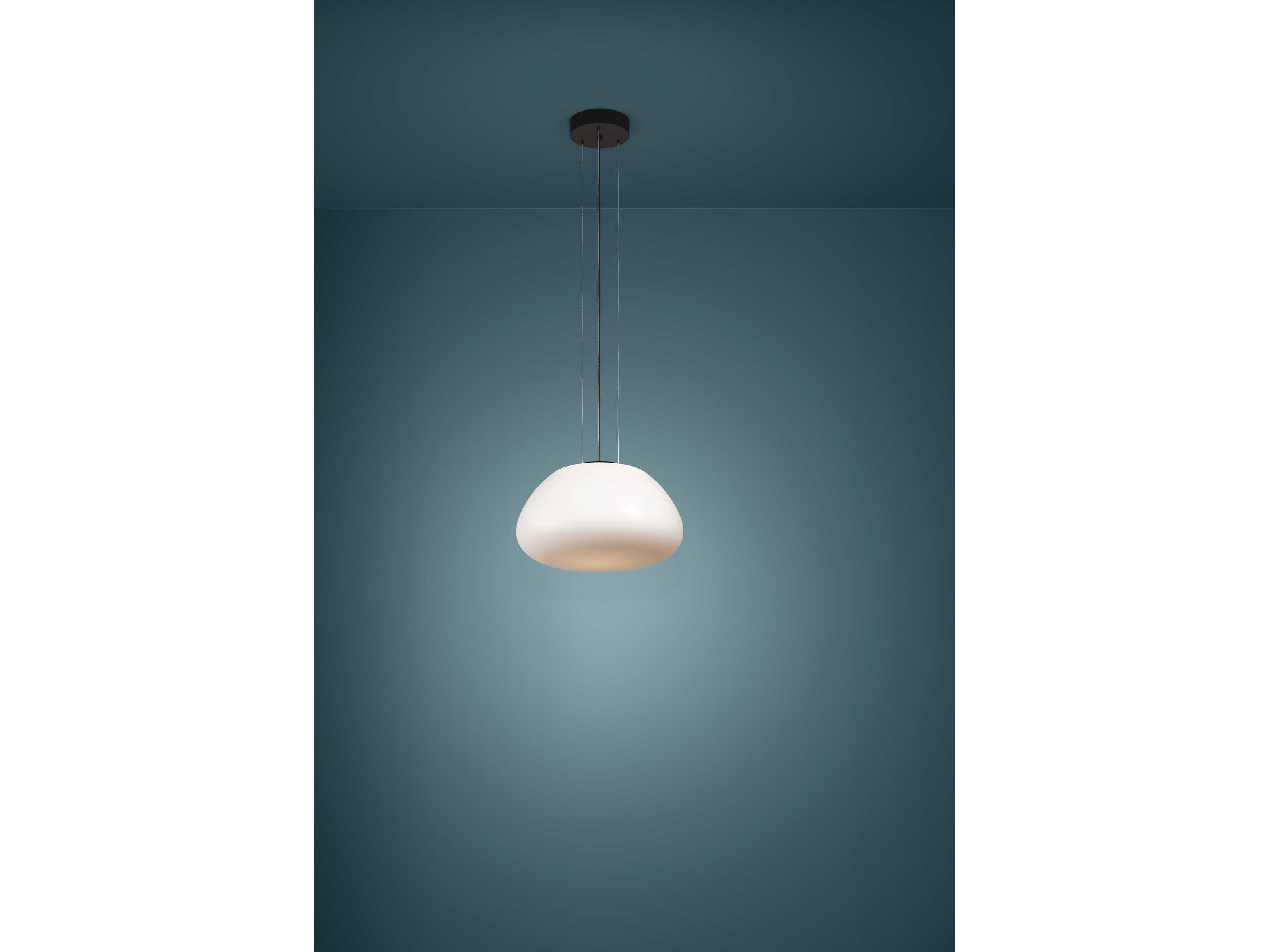 Eglo Balmes 1-Light Black White Pendant