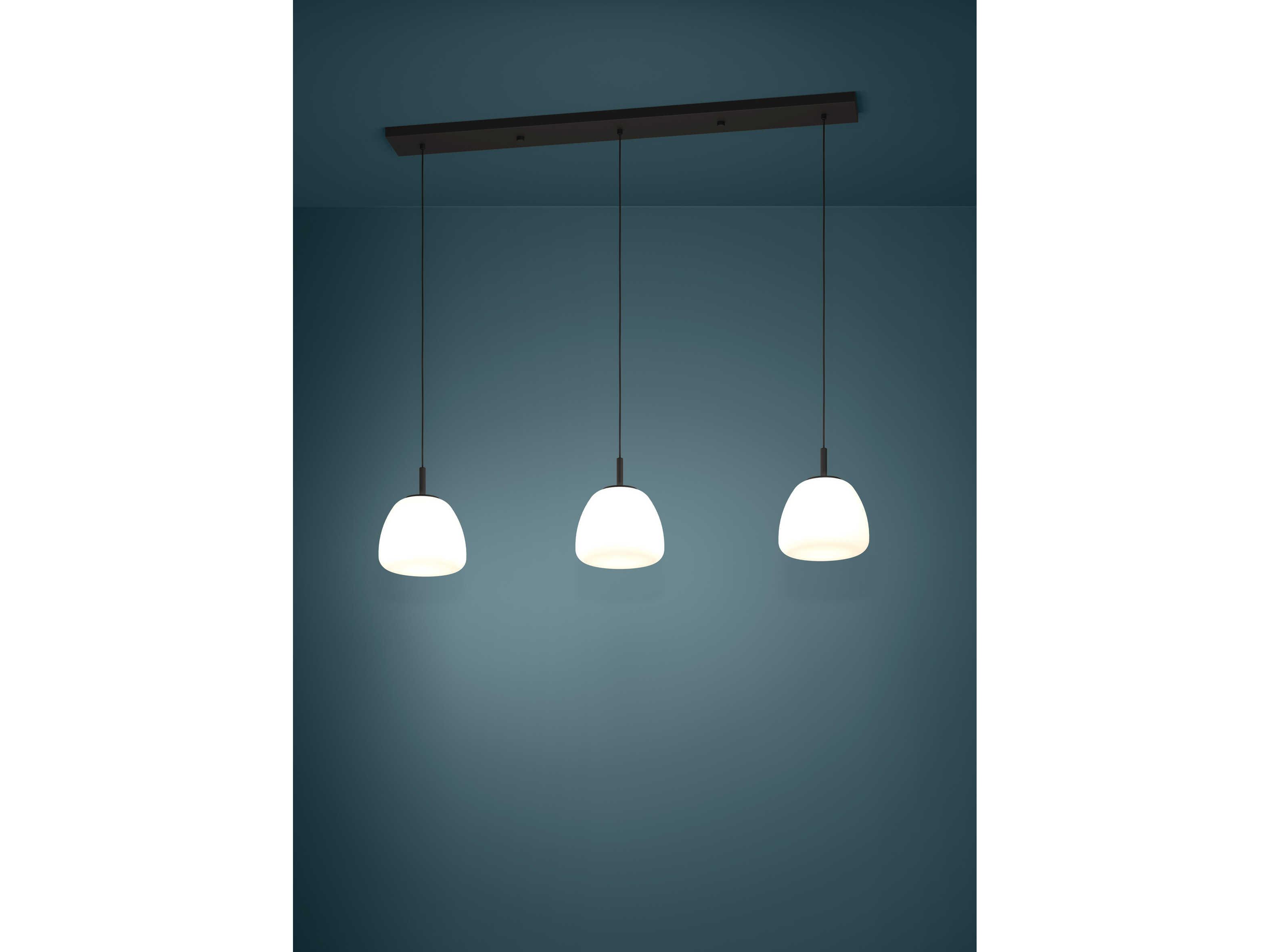Eglo Balmes 3-Light Black White Island Pendant