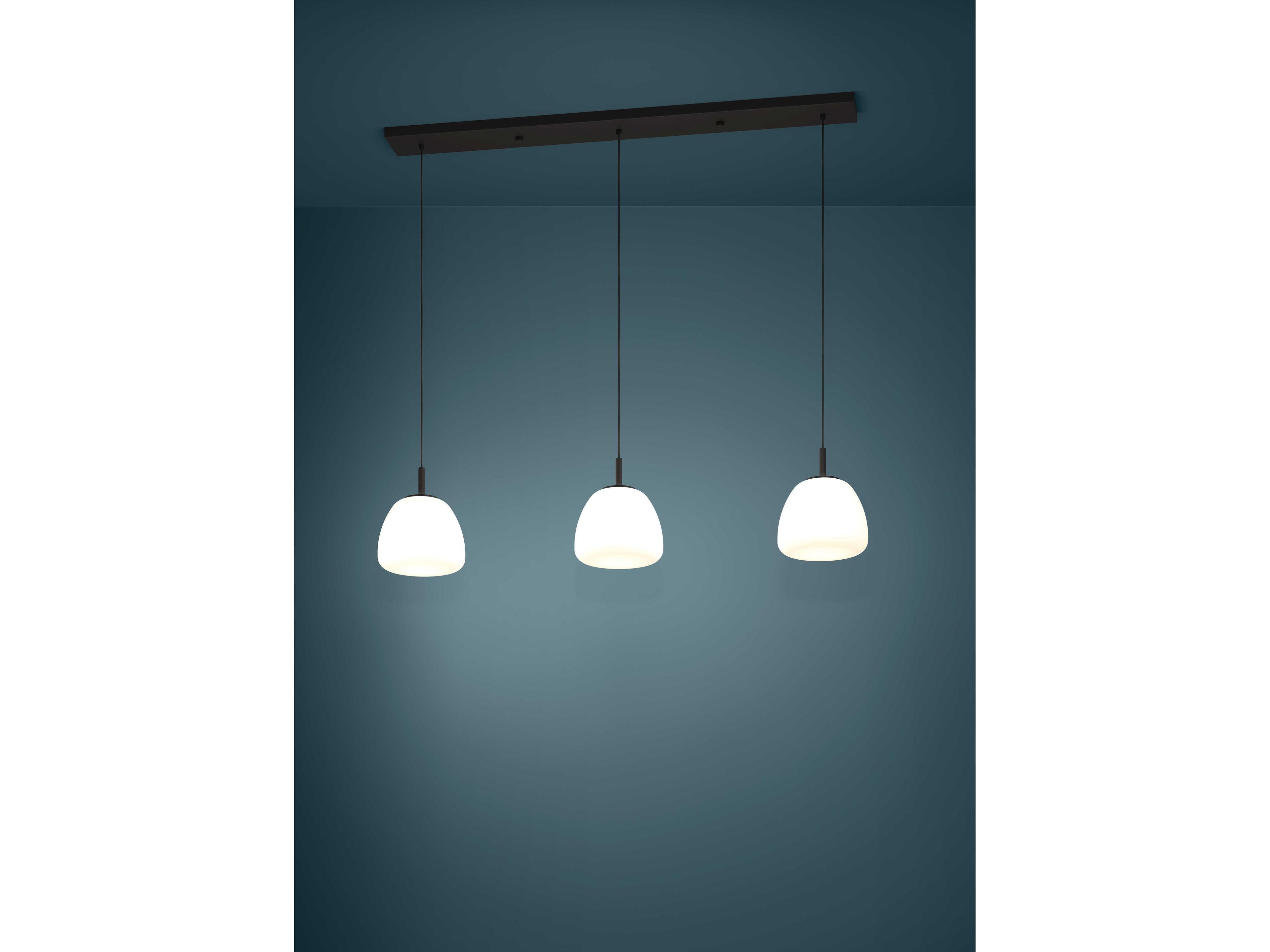 Eglo Balmes 3-Light Black White Island Pendant