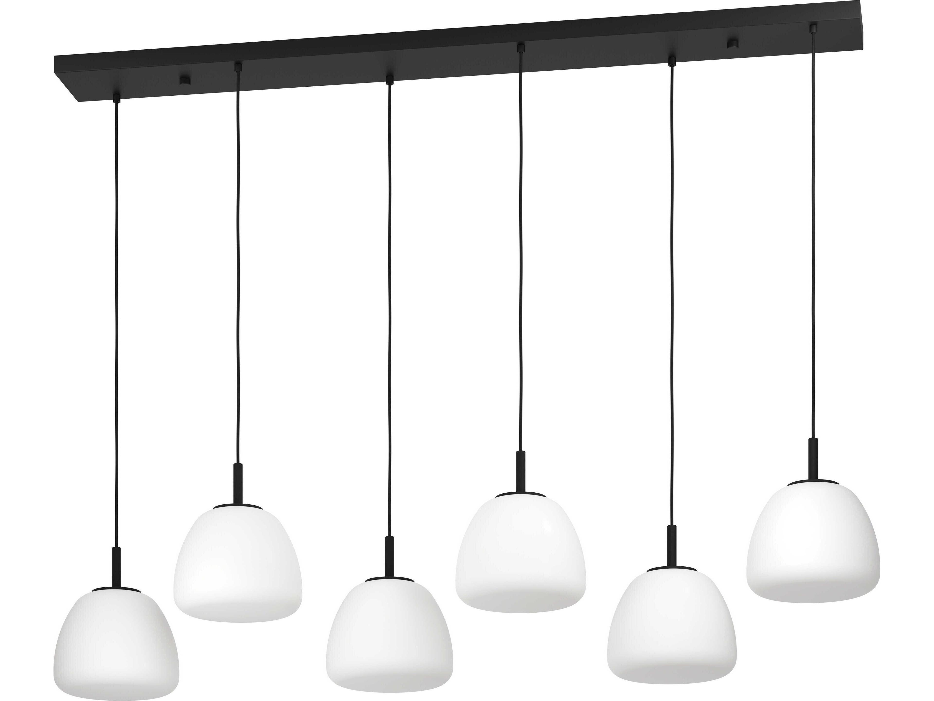 Eglo Balmes 6-Light Black White Island Pendant