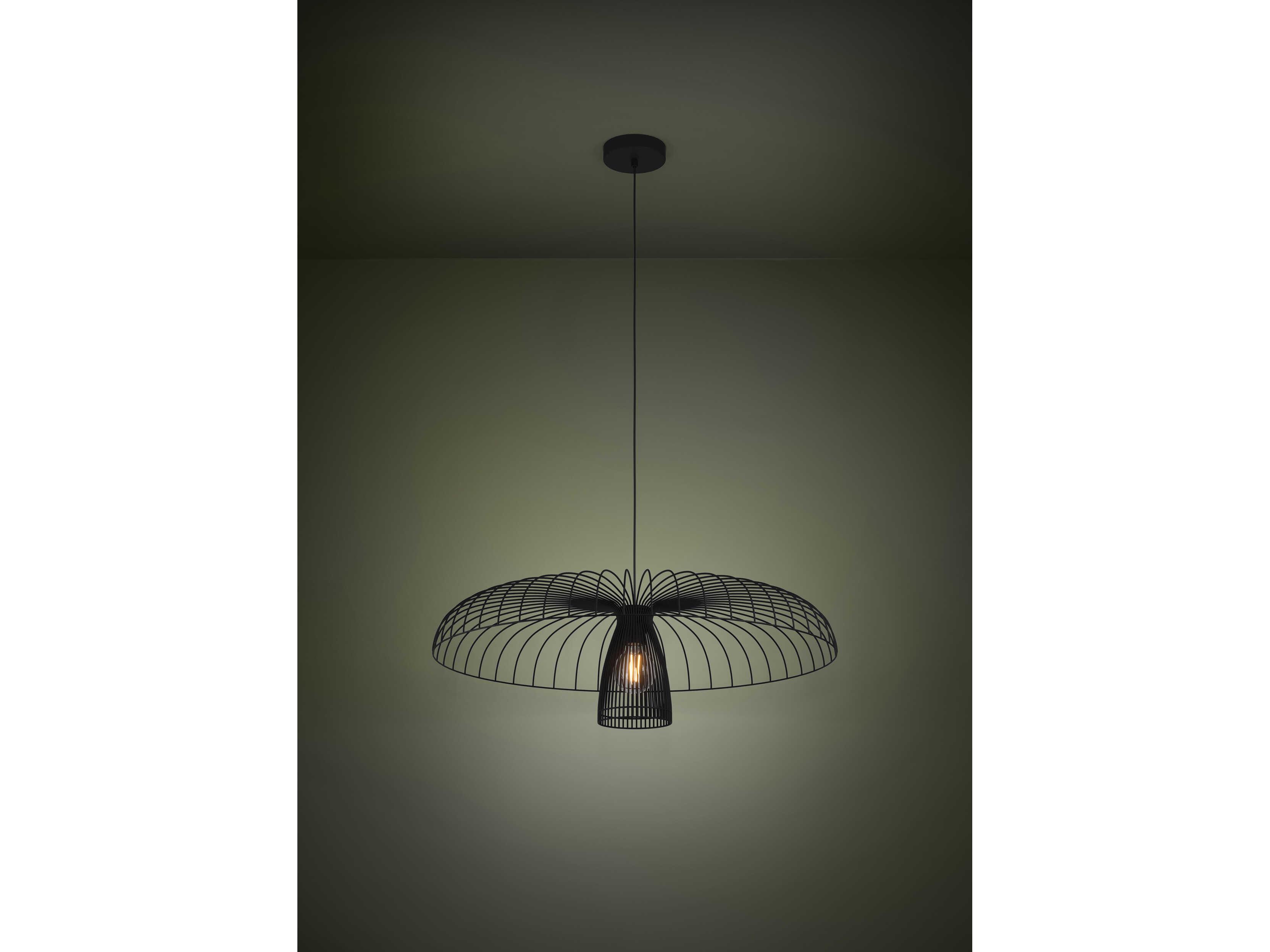 Eglo Champerico 1-Light Black Pendant
