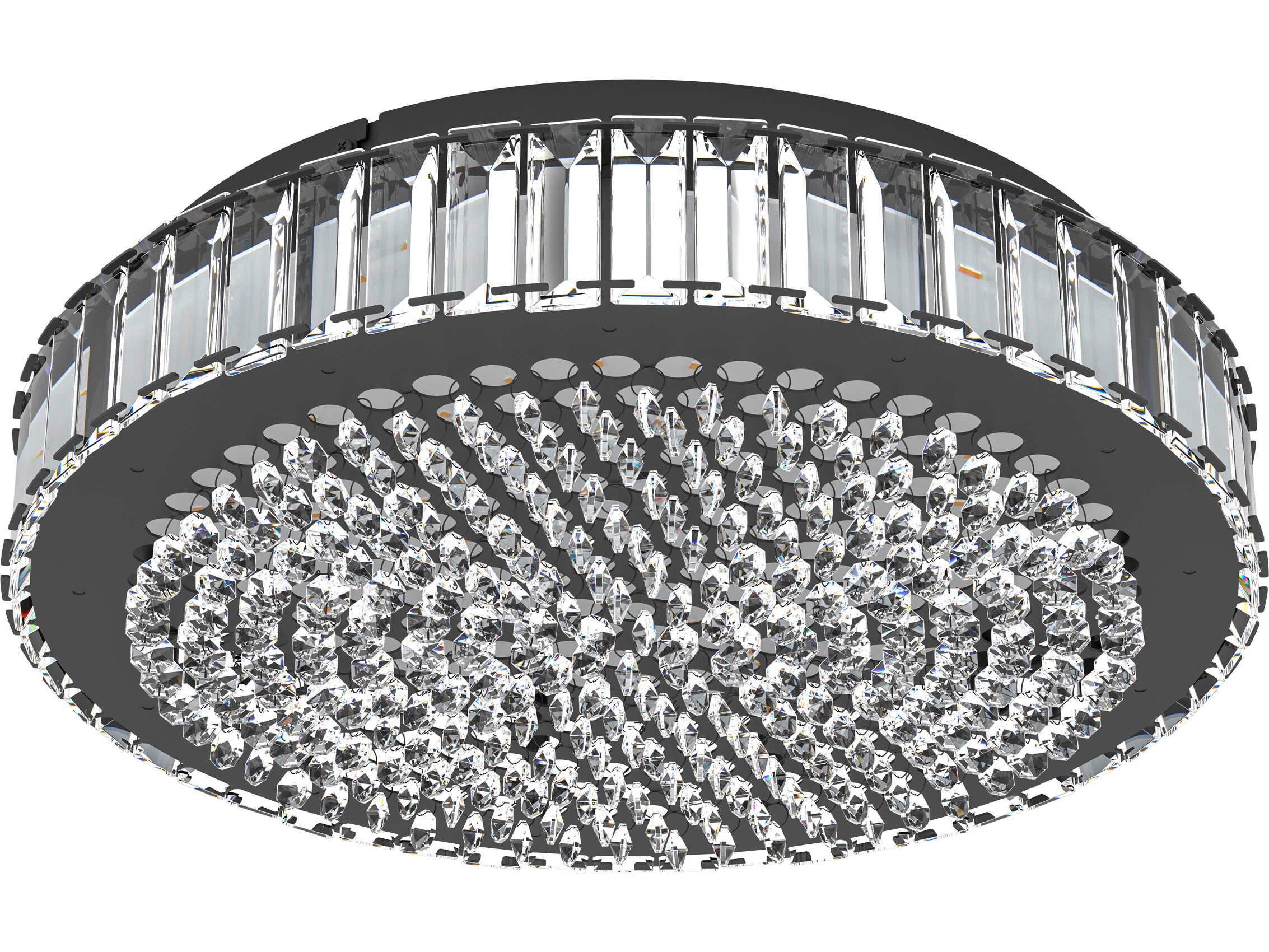 Eglo Balparda 1-Light Black Round Flush Mount