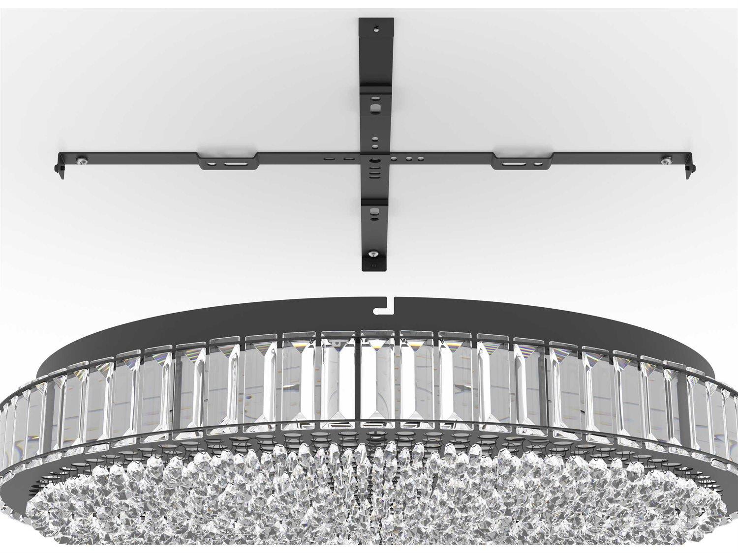 Eglo Balparda 1-Light Black Round Flush Mount