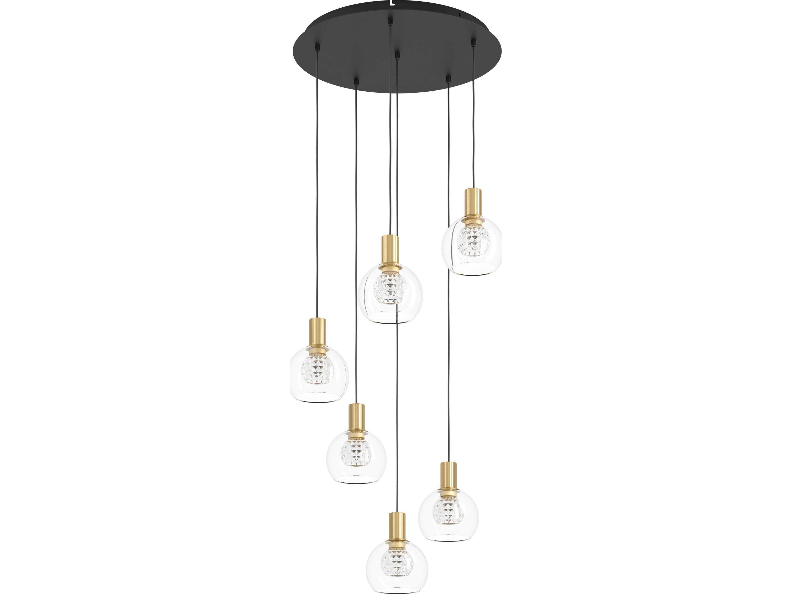 Eglo Terque 6-Light Black Brushed Gold Pendant