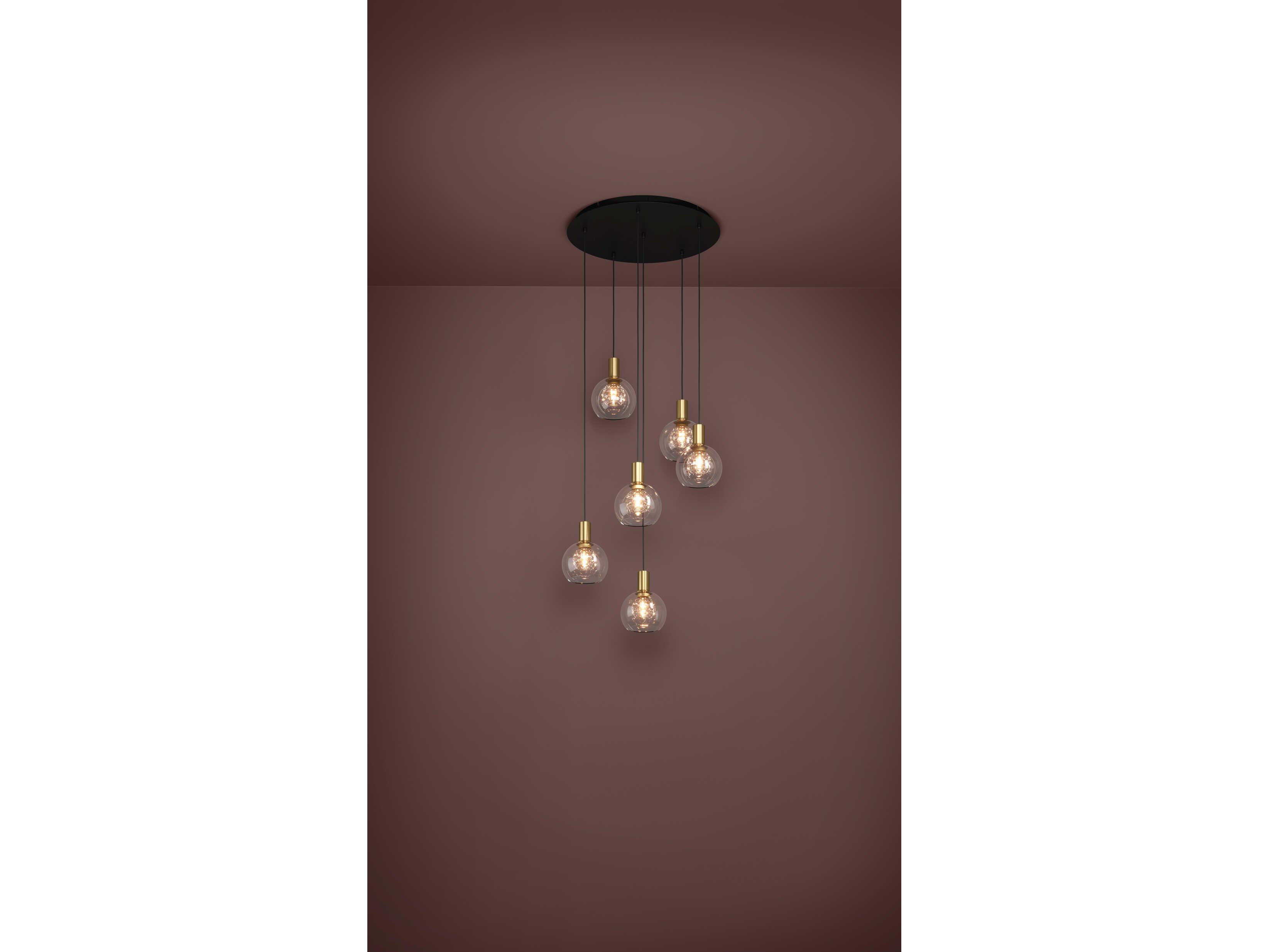 Eglo Terque 6-Light Black Brushed Gold Pendant