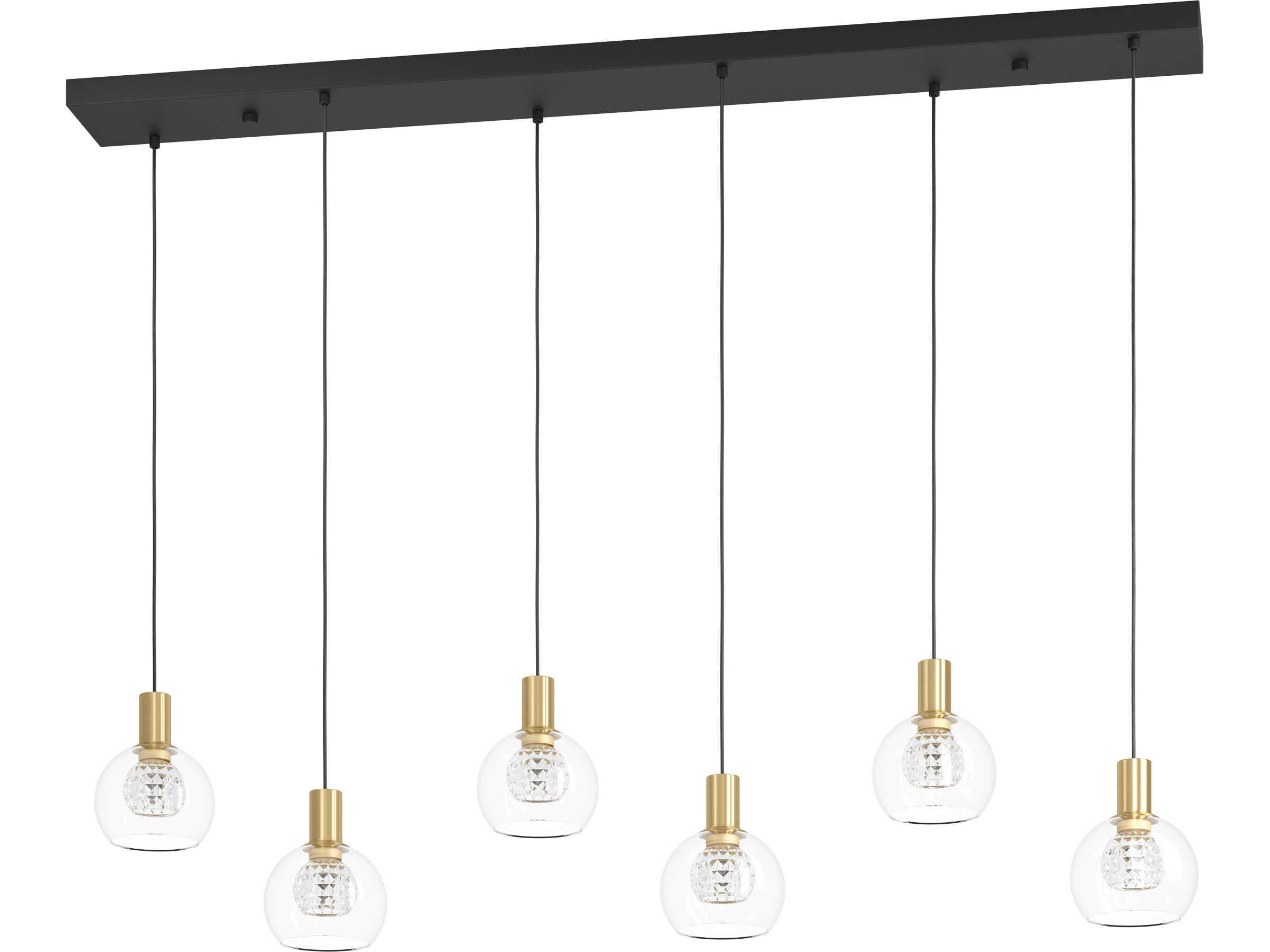 Eglo Terque 6-Light Black Brushed Gold Island Pendant