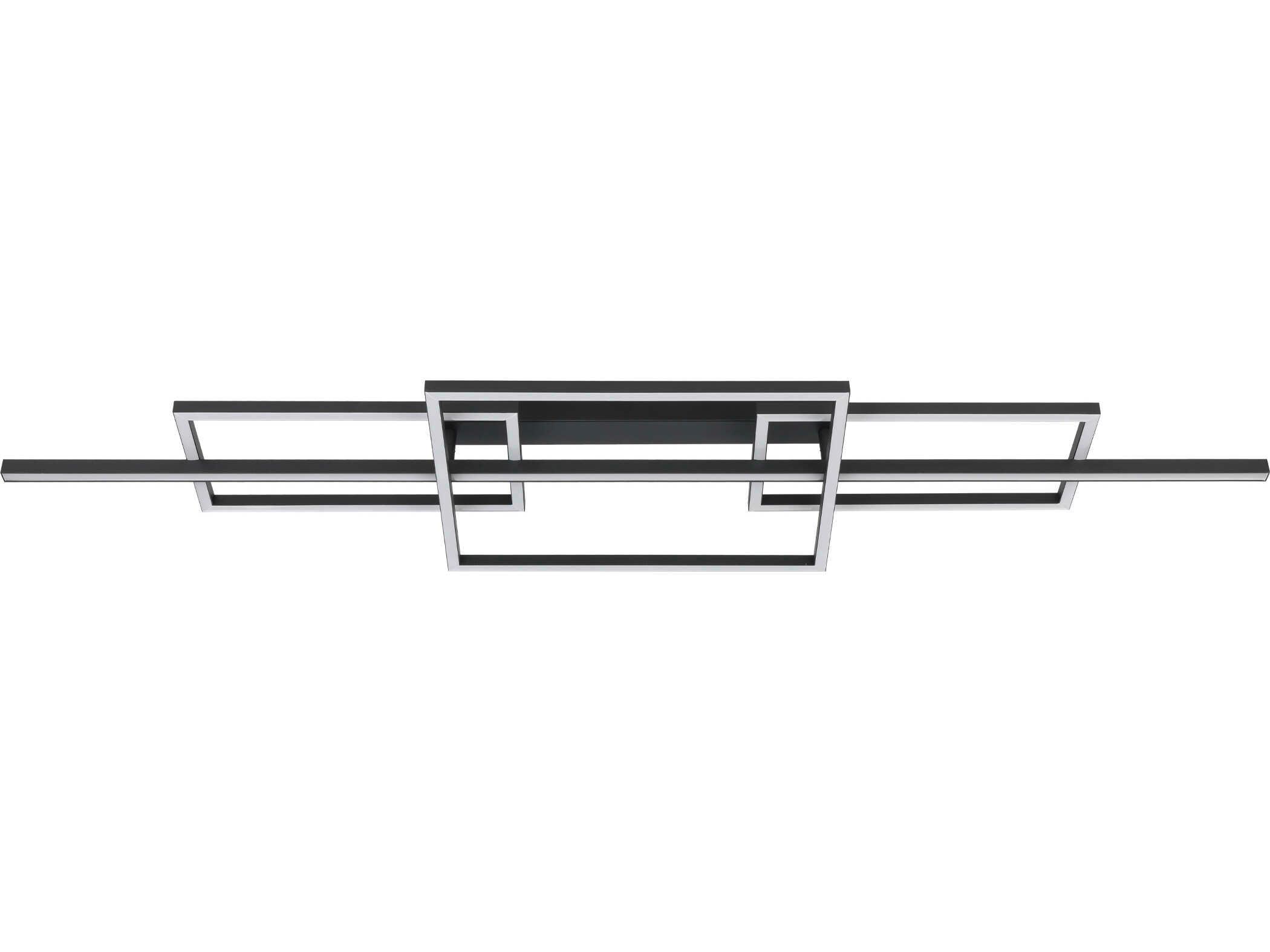 Eglo Puebla 1-Light Black Geometric Semi Flush Mount