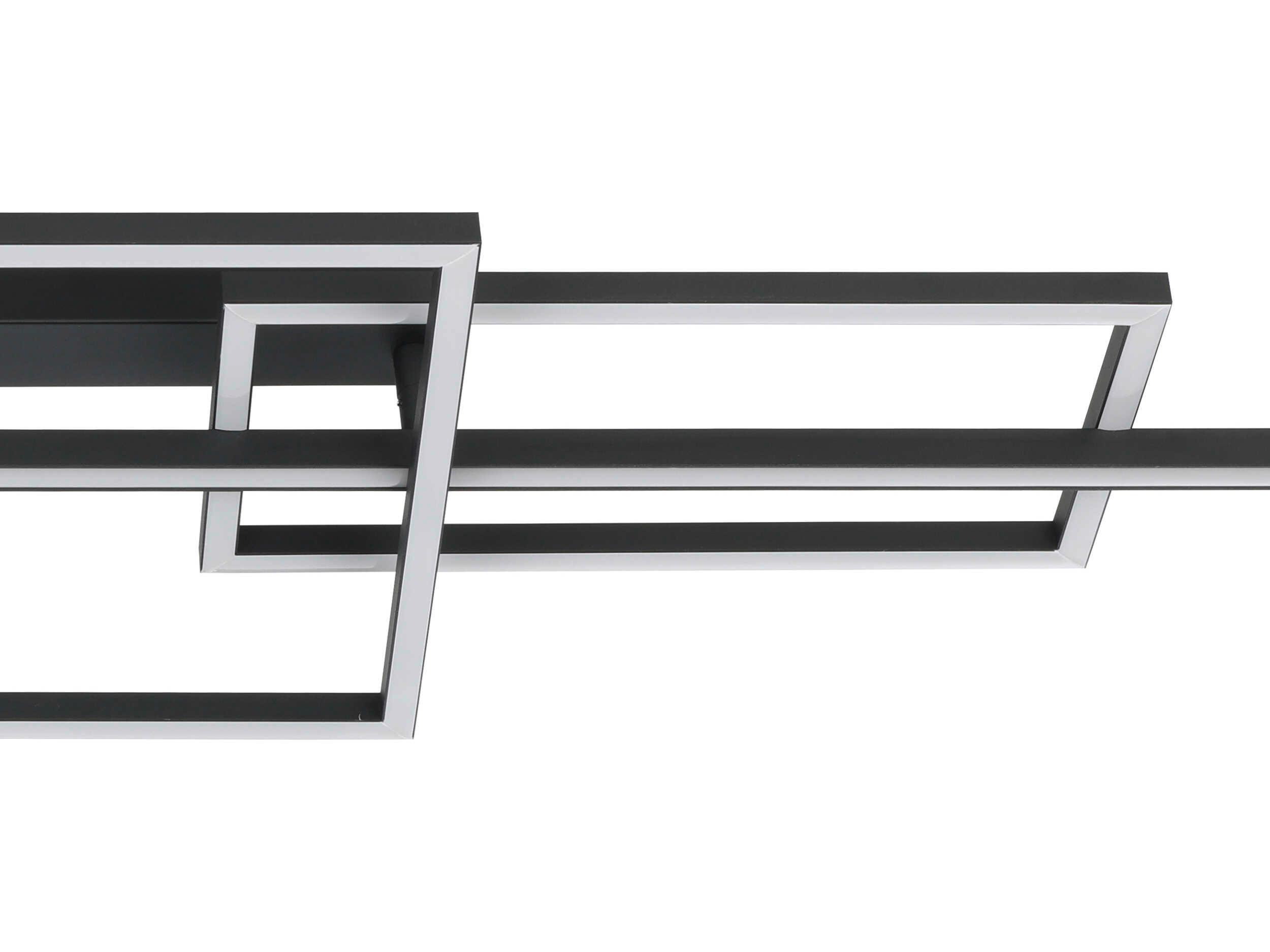 Eglo Puebla 1-Light Black Geometric Semi Flush Mount