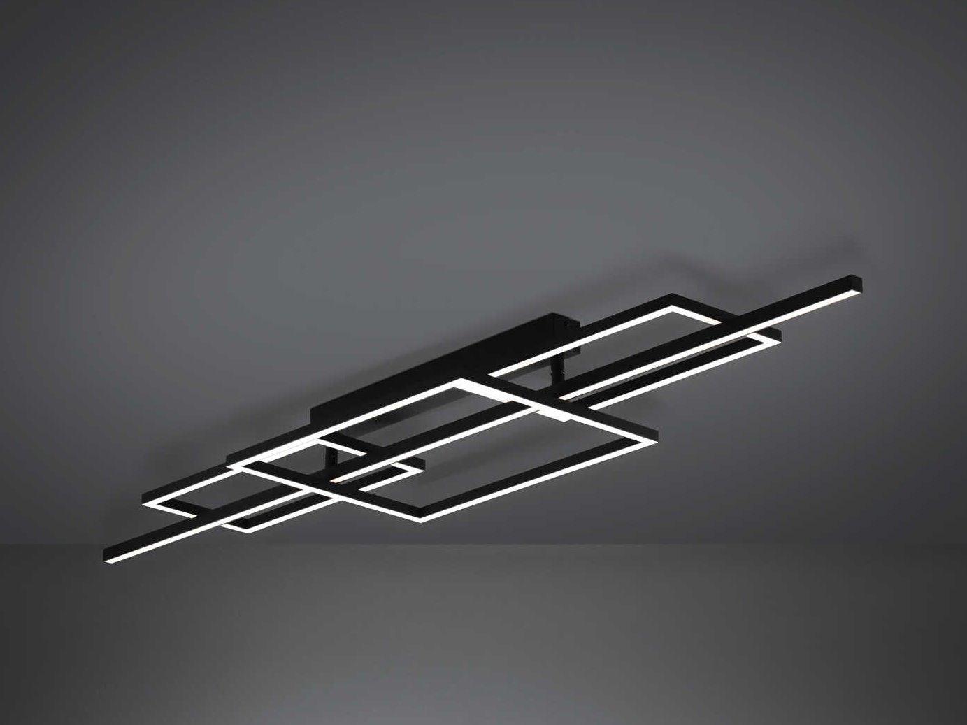 Eglo Puebla 1-Light Black Geometric Semi Flush Mount