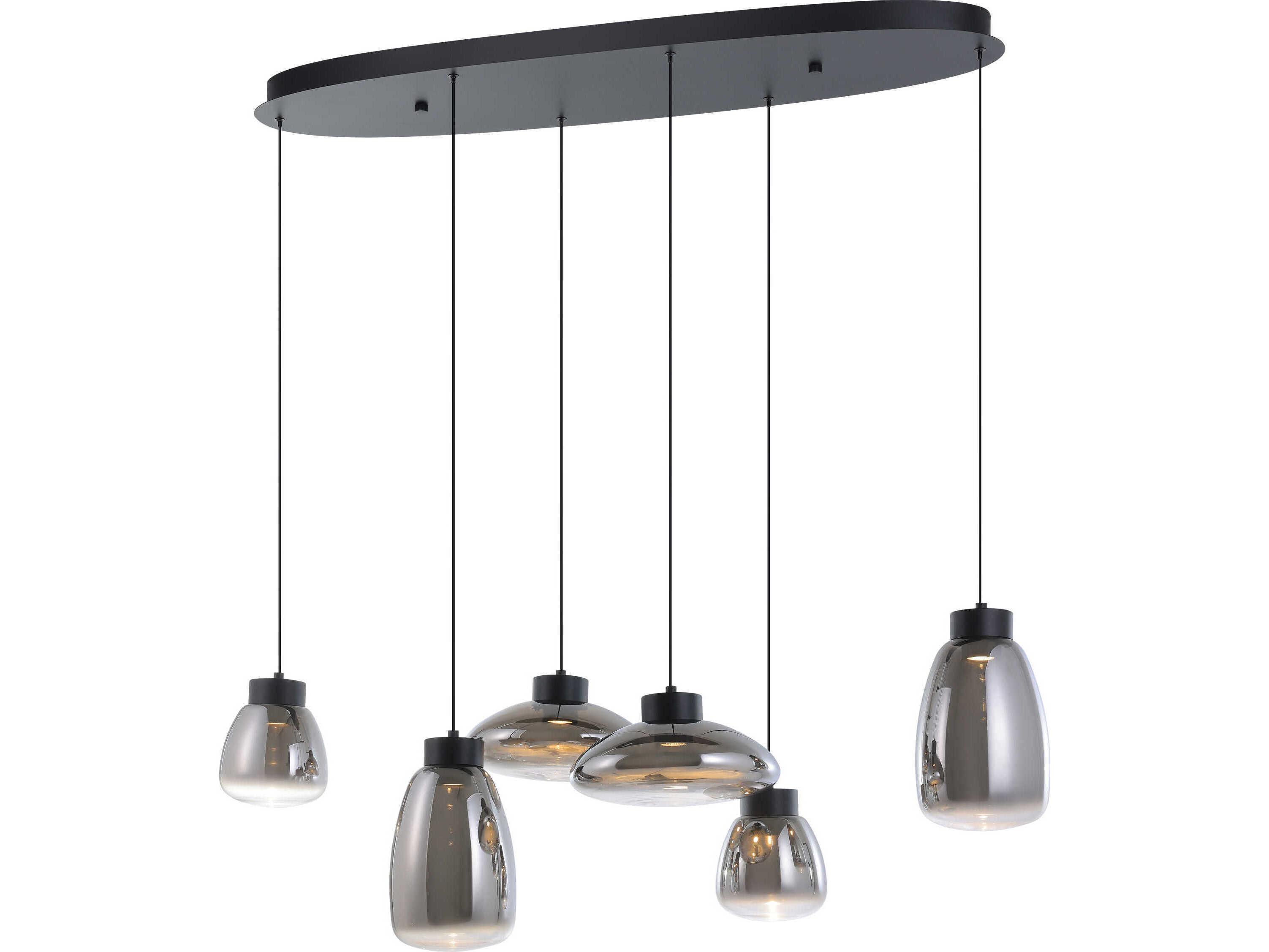 Eglo Sarnarra 6-Light Black Island Pendant