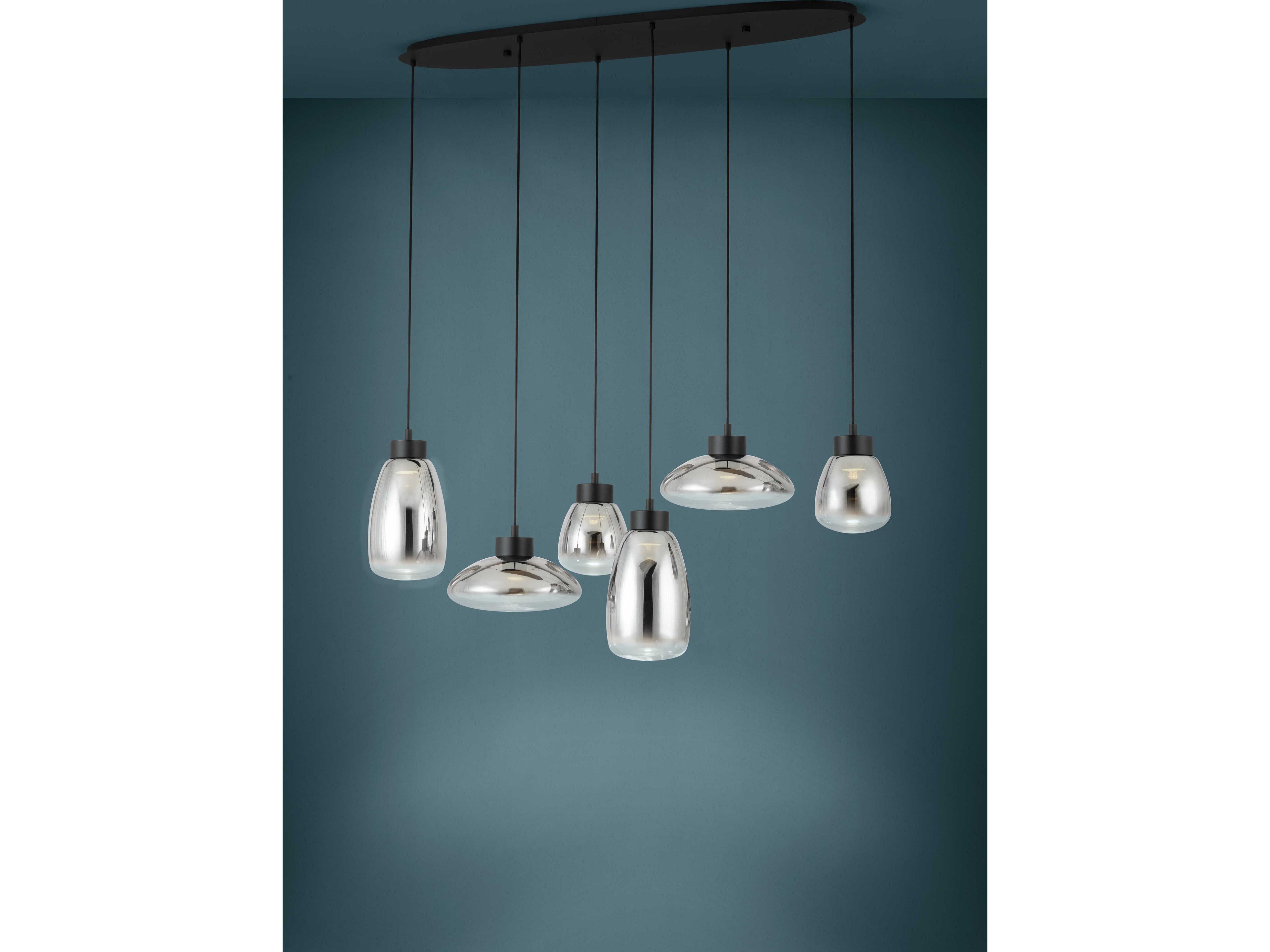 Eglo Sarnarra 6-Light Black Island Pendant