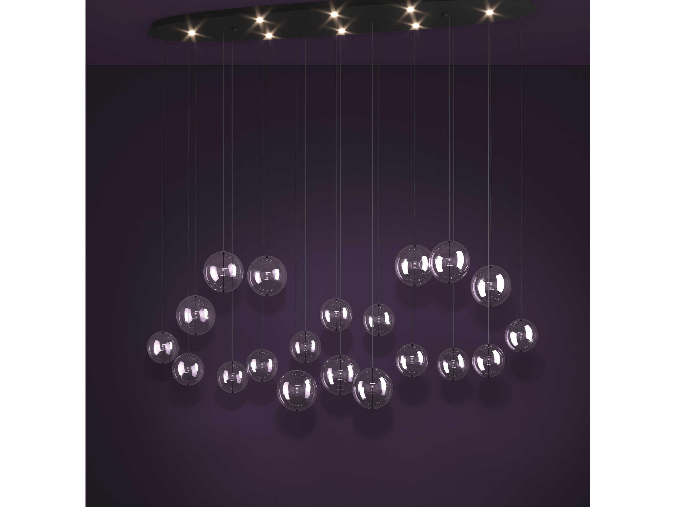 Eglo Espardello 8-Light Black Globe Island Pendant