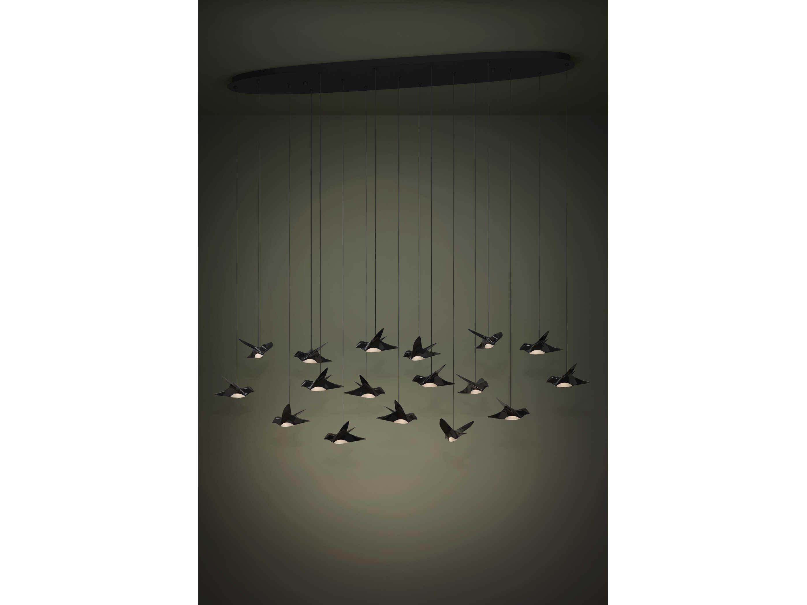 Eglo Paratebueno 17-Light Black Chrome Island Pendant