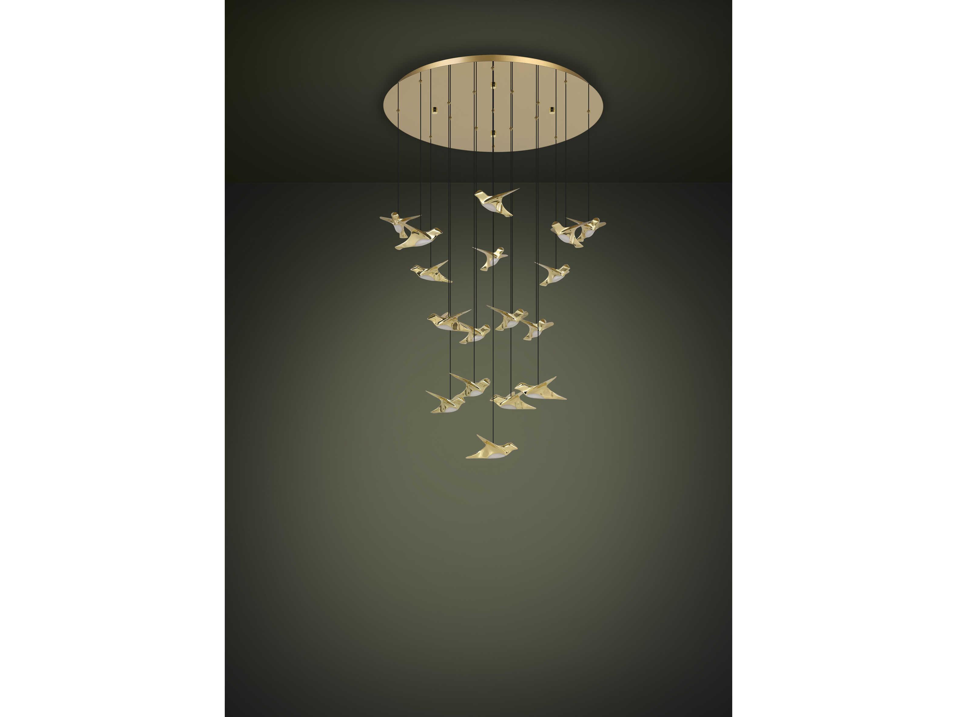 Eglo Paratebueno 17-Light Brass Pendant