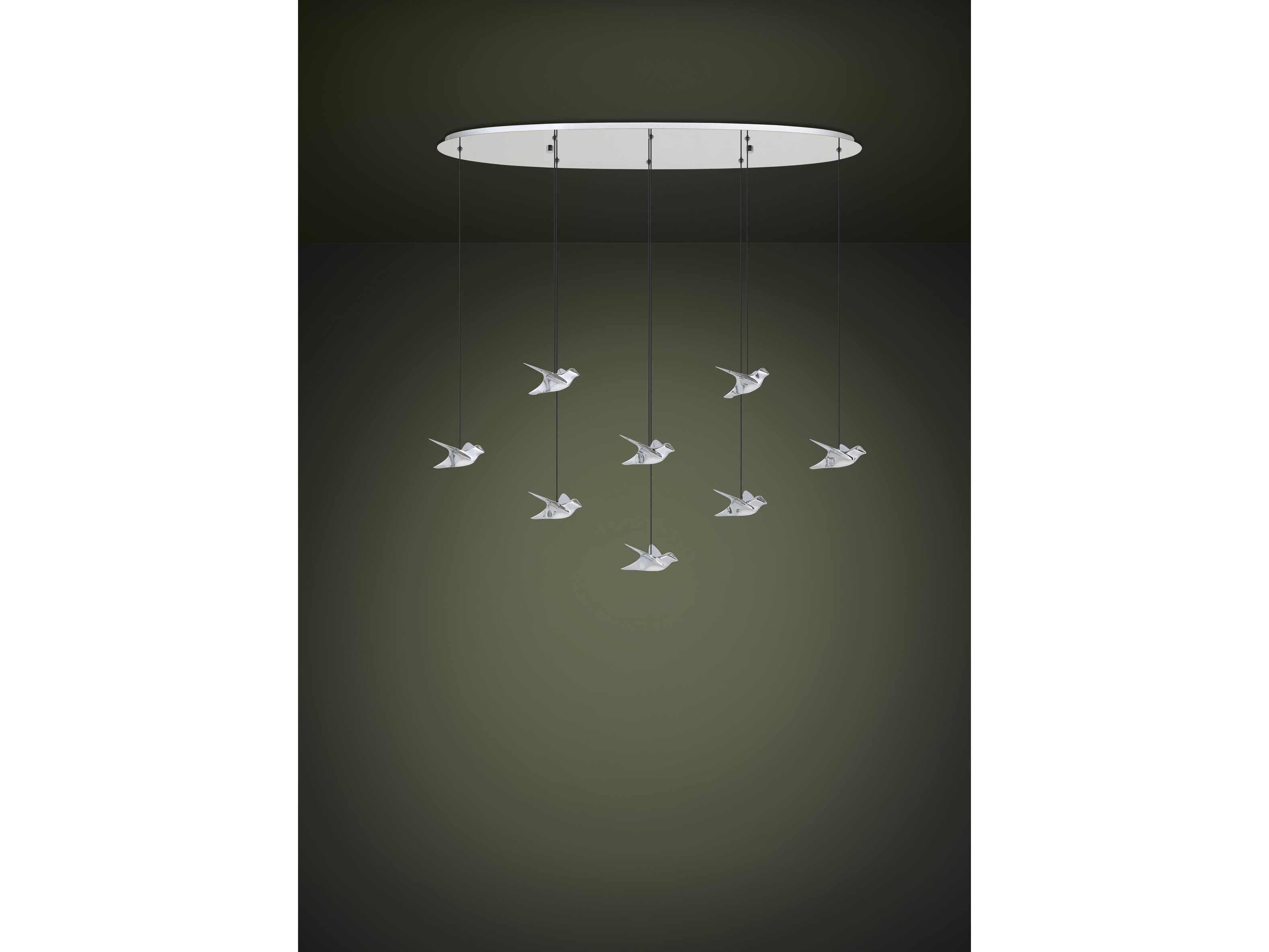 Eglo Paratebueno 8-Light Chrome Island Pendant