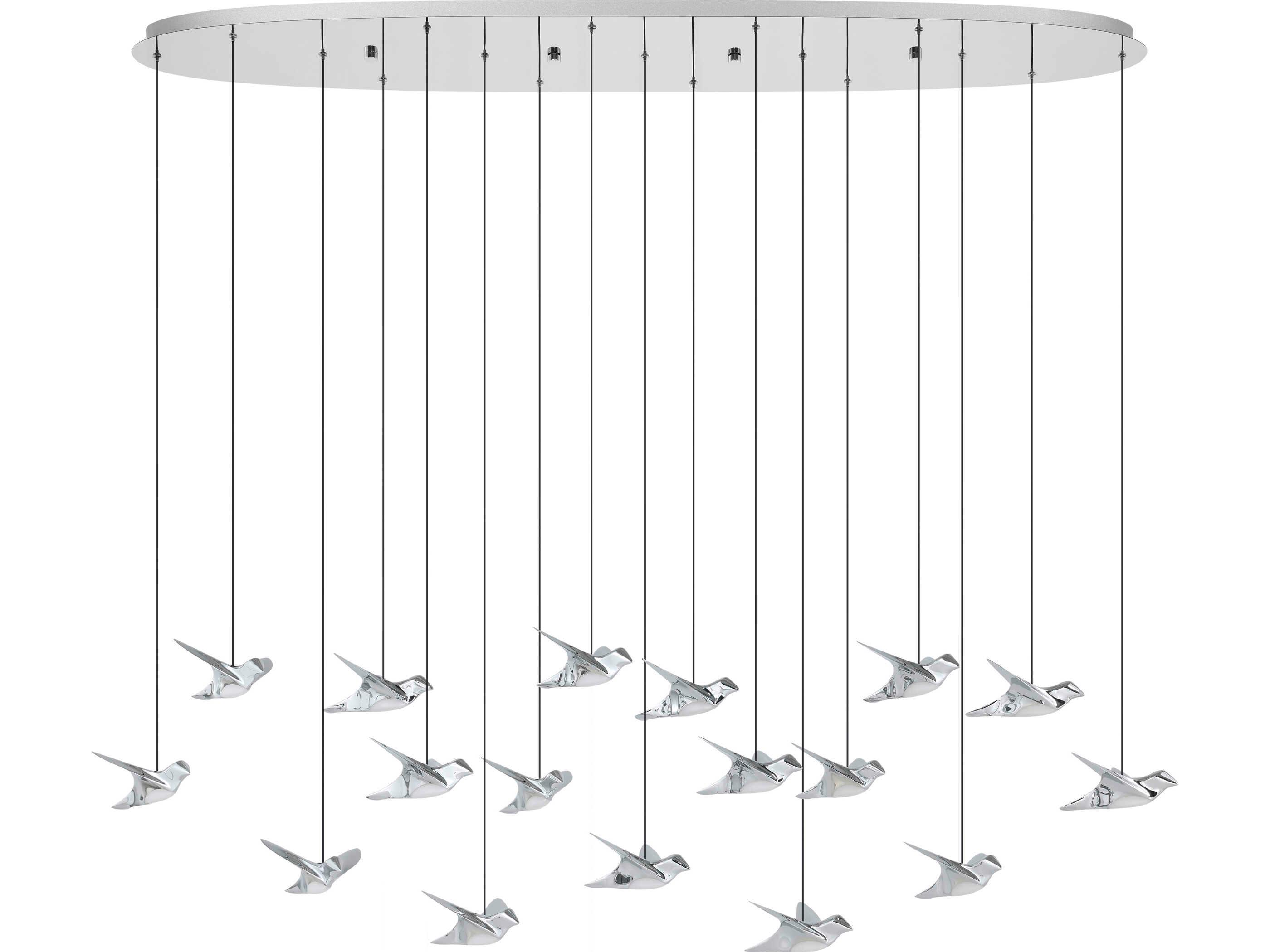 Eglo Paratebueno 17-Light Chrome Island Pendant