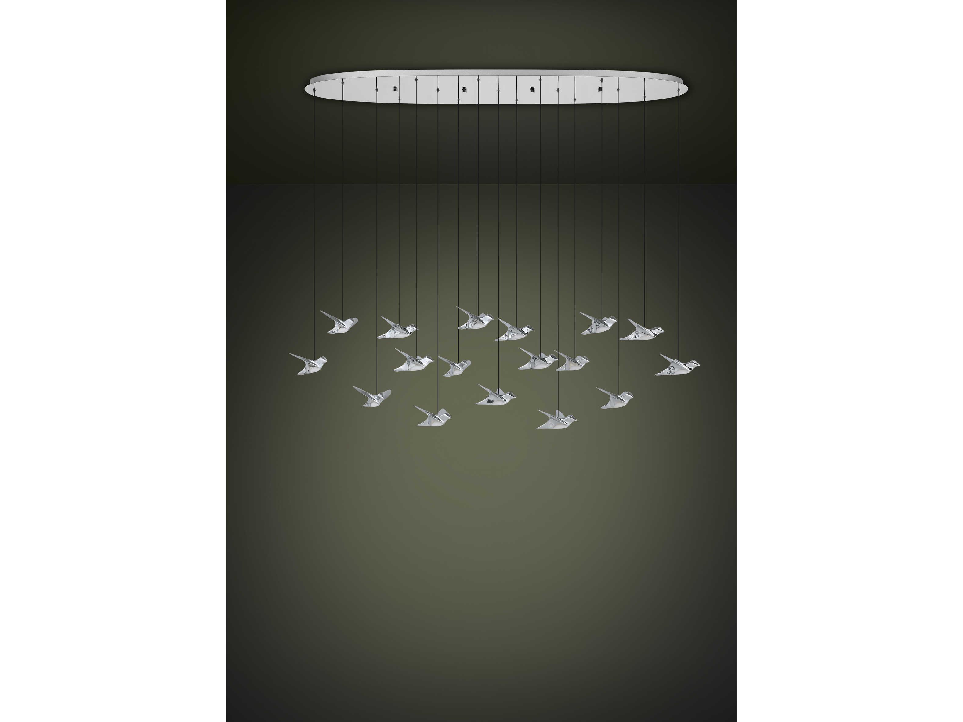 Eglo Paratebueno 17-Light Chrome Island Pendant