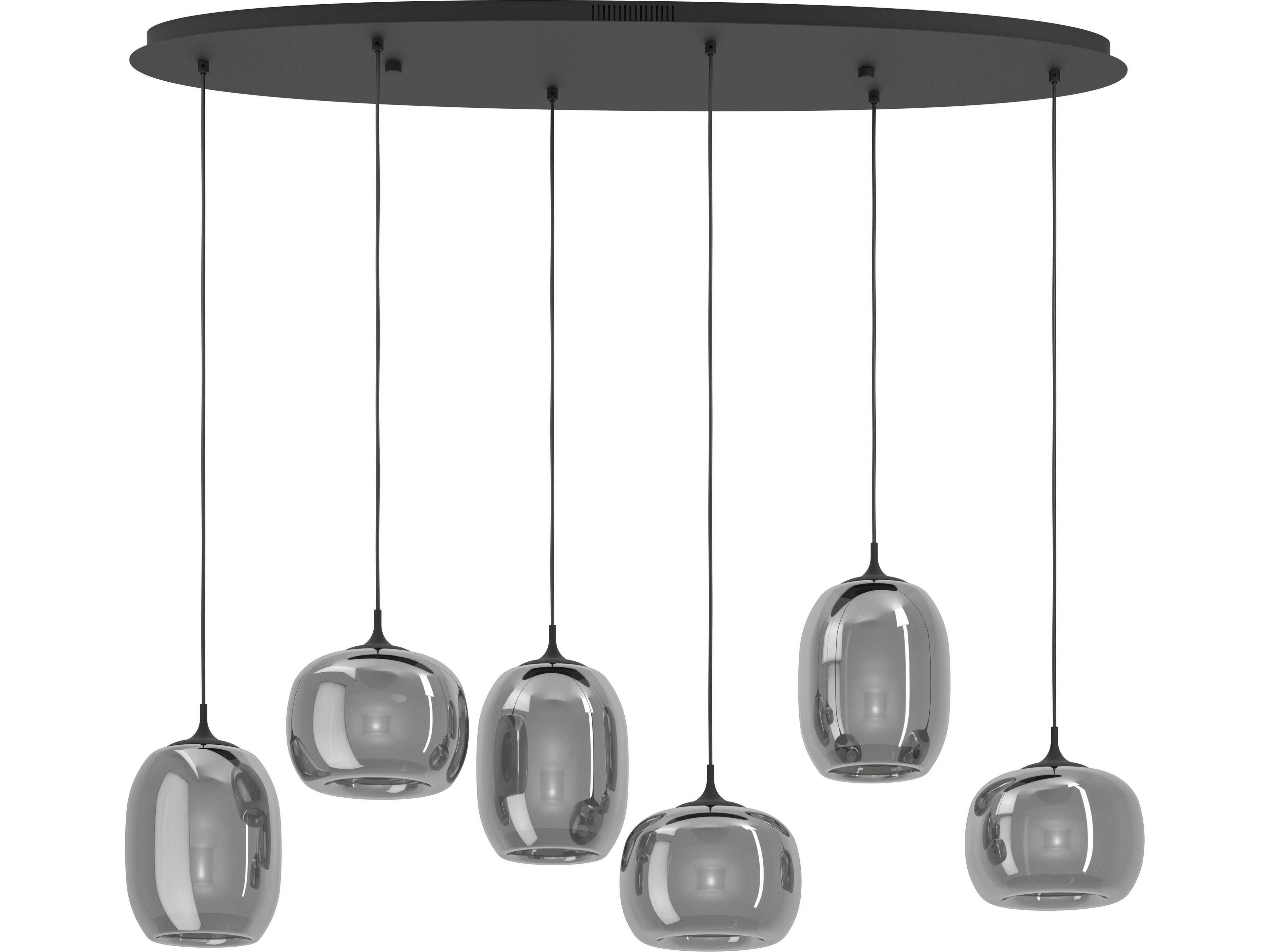 Eglo Larva 6-Light Black Island Pendant
