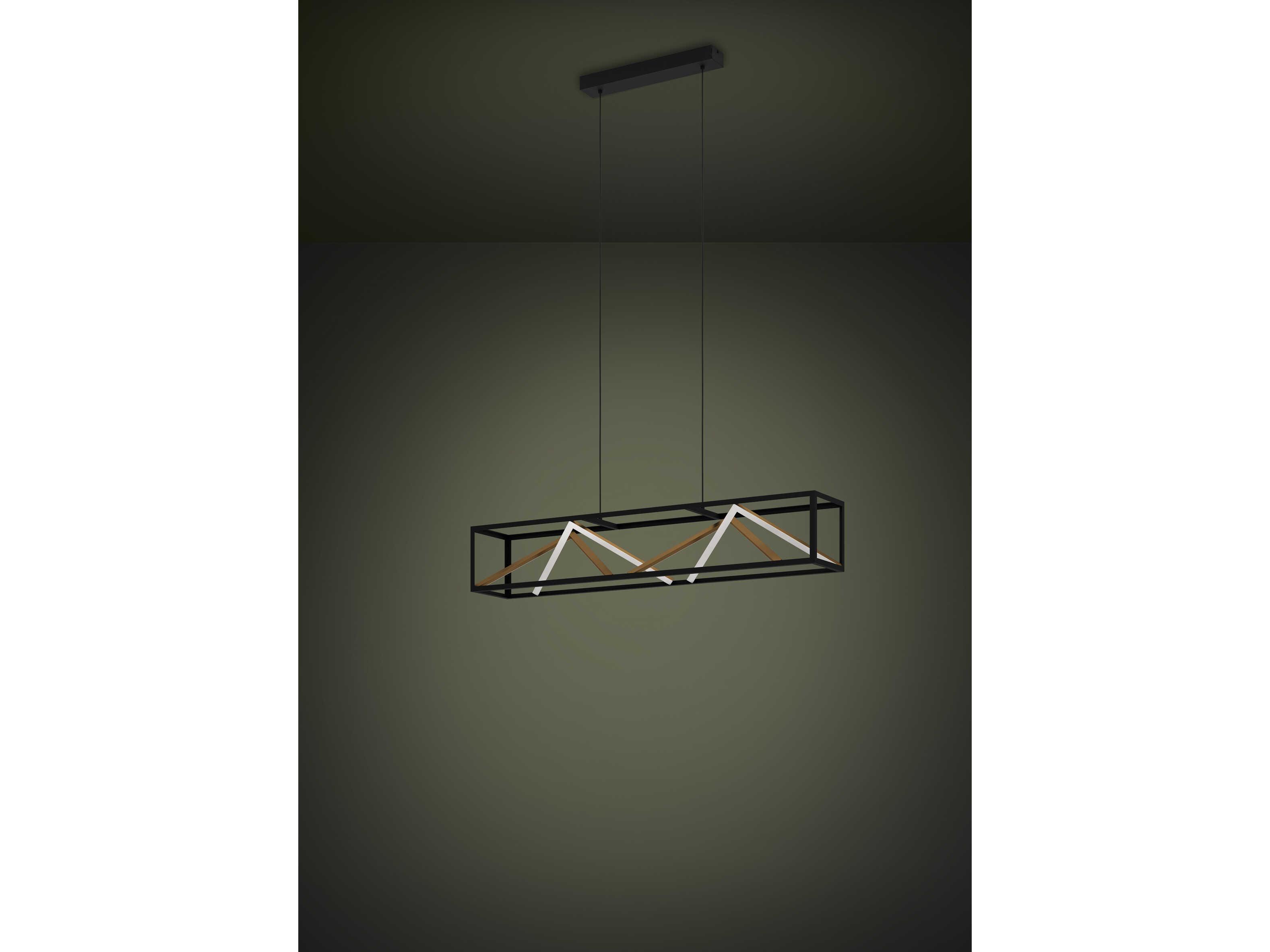 Eglo Penela 1-Light Black Gold Geometric Island Pendant