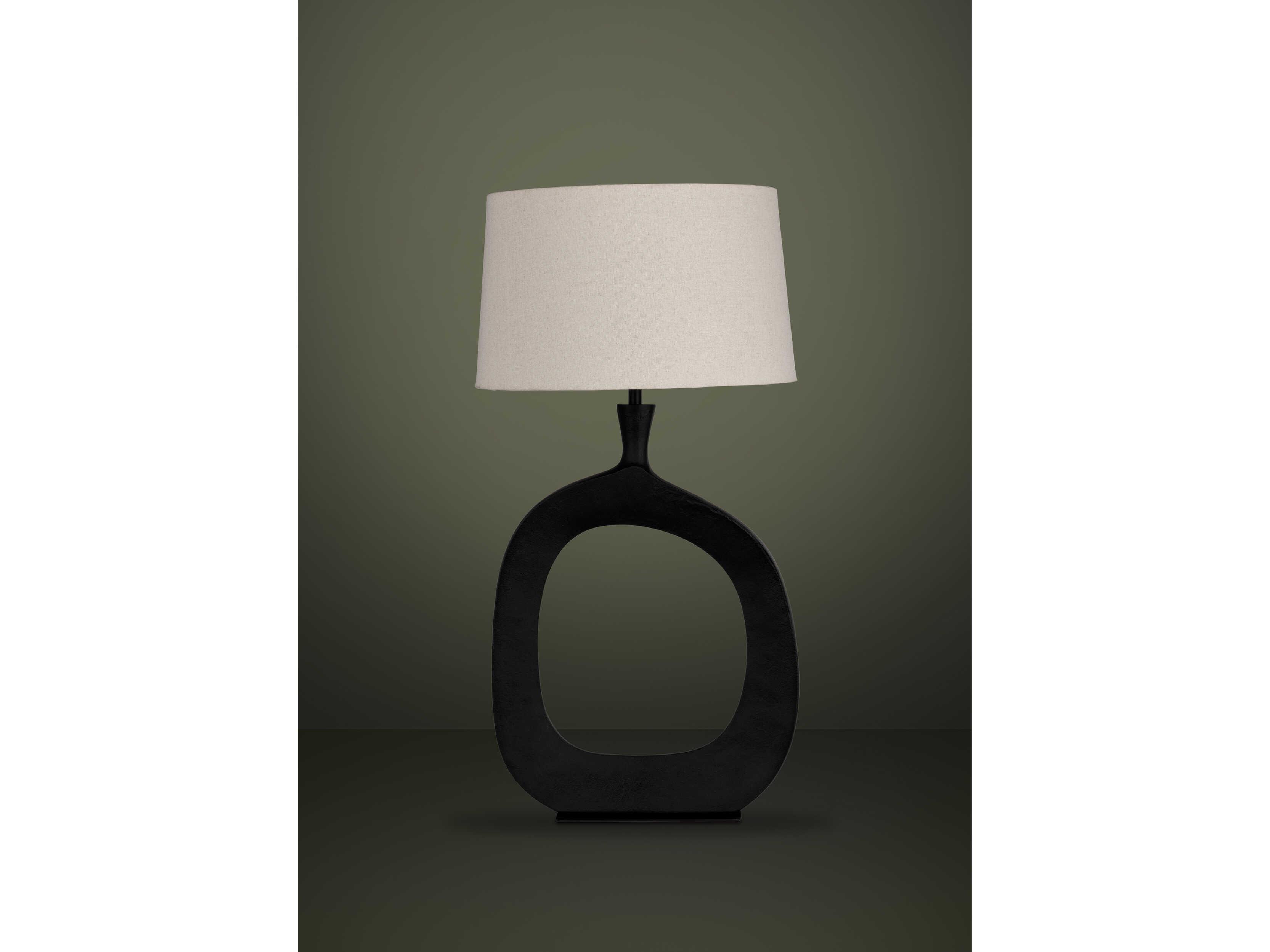 Eglo Diezma Black Natural Exterior White Interior Fabric Buffet Lamp