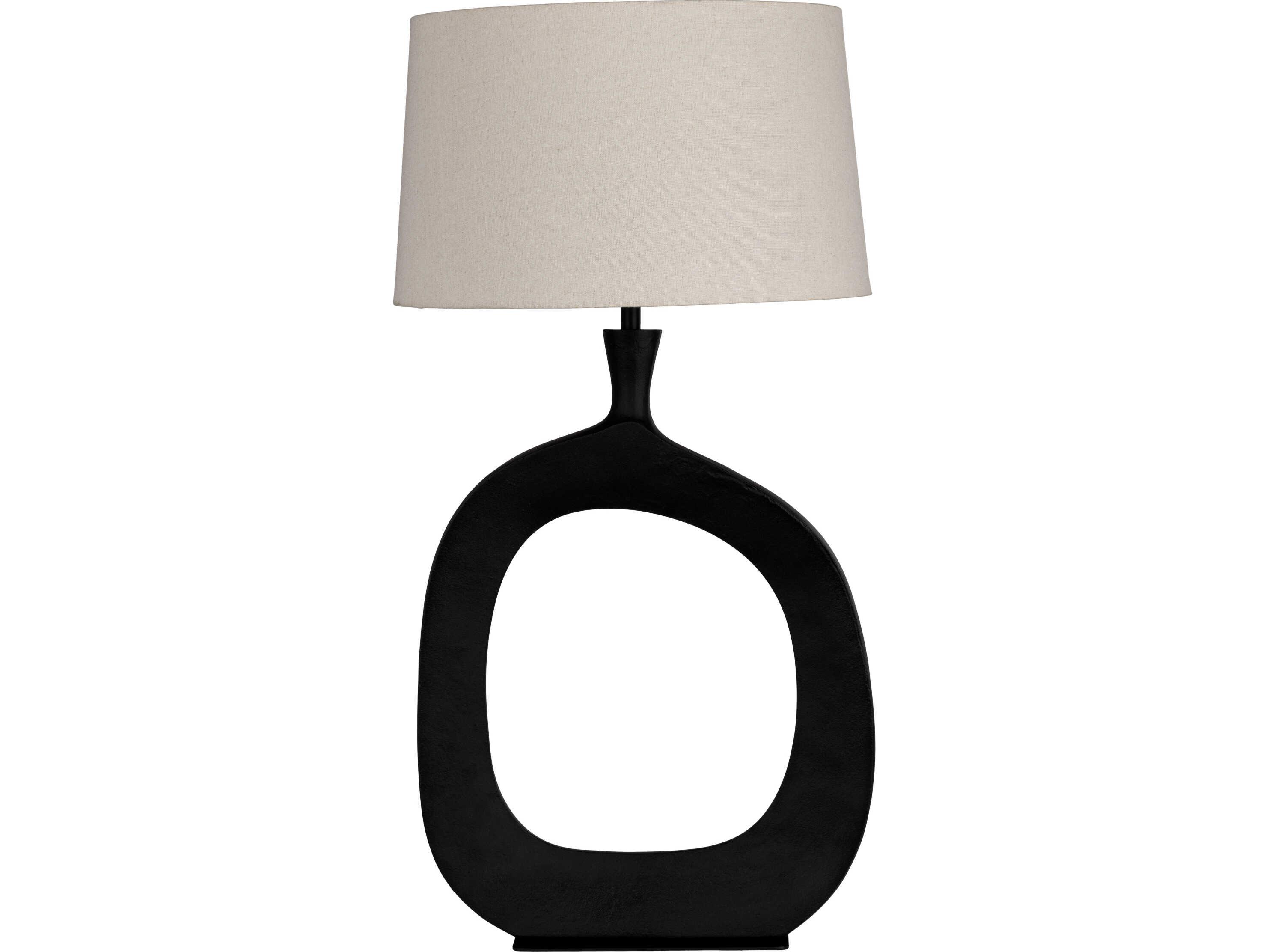 Eglo Diezma Black Natural Exterior White Interior Fabric Buffet Lamp