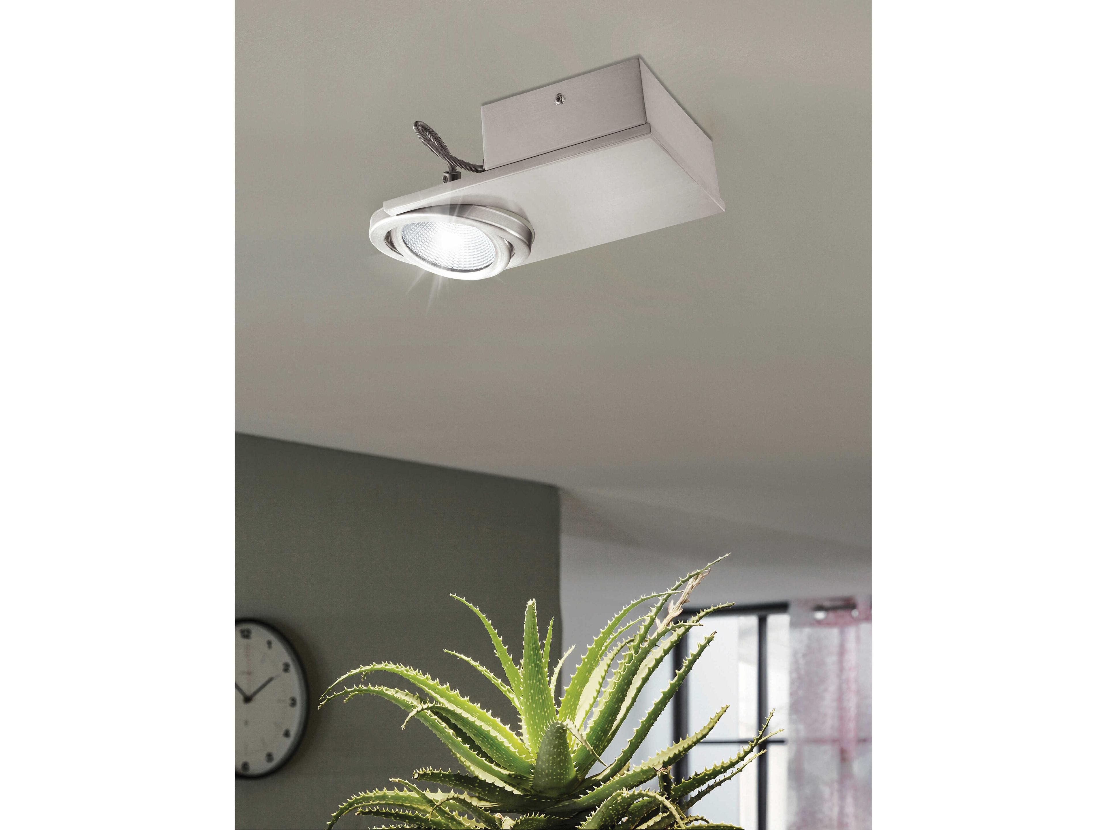 Eglo Brea 1-Light Matte Nickel Round Track & Rail Light