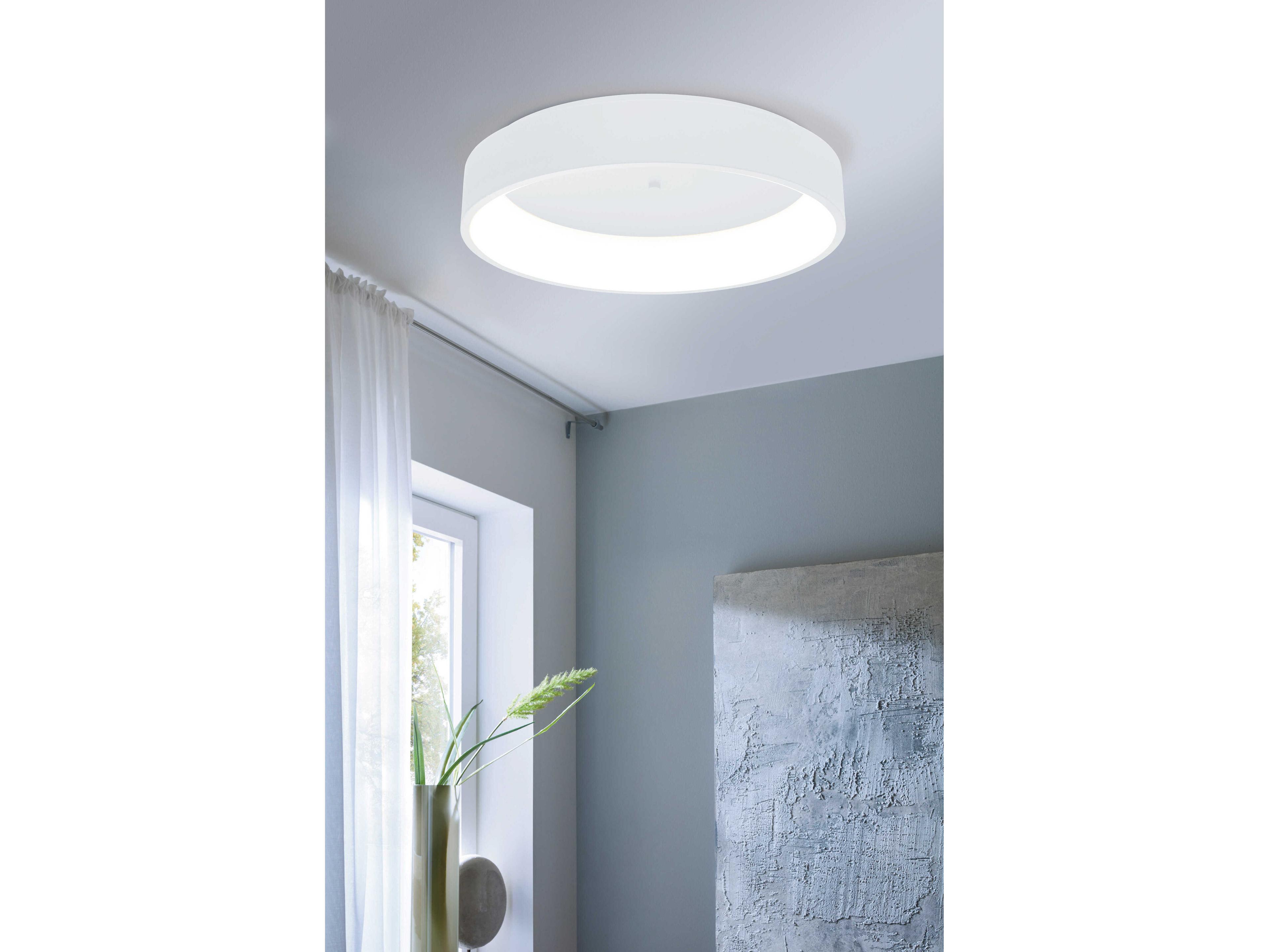 Eglo Marghera 1-Light White Round Flush Mount
