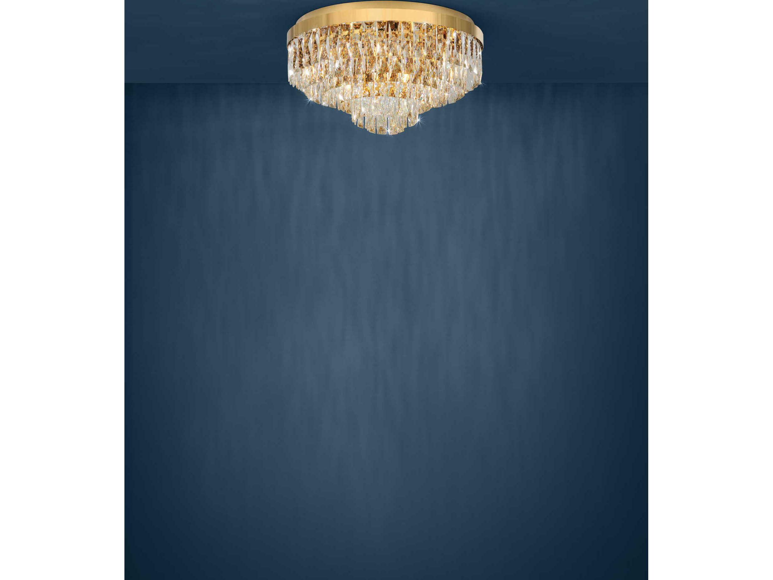 Eglo Valparaiso 11-Light Gold Flush Mount