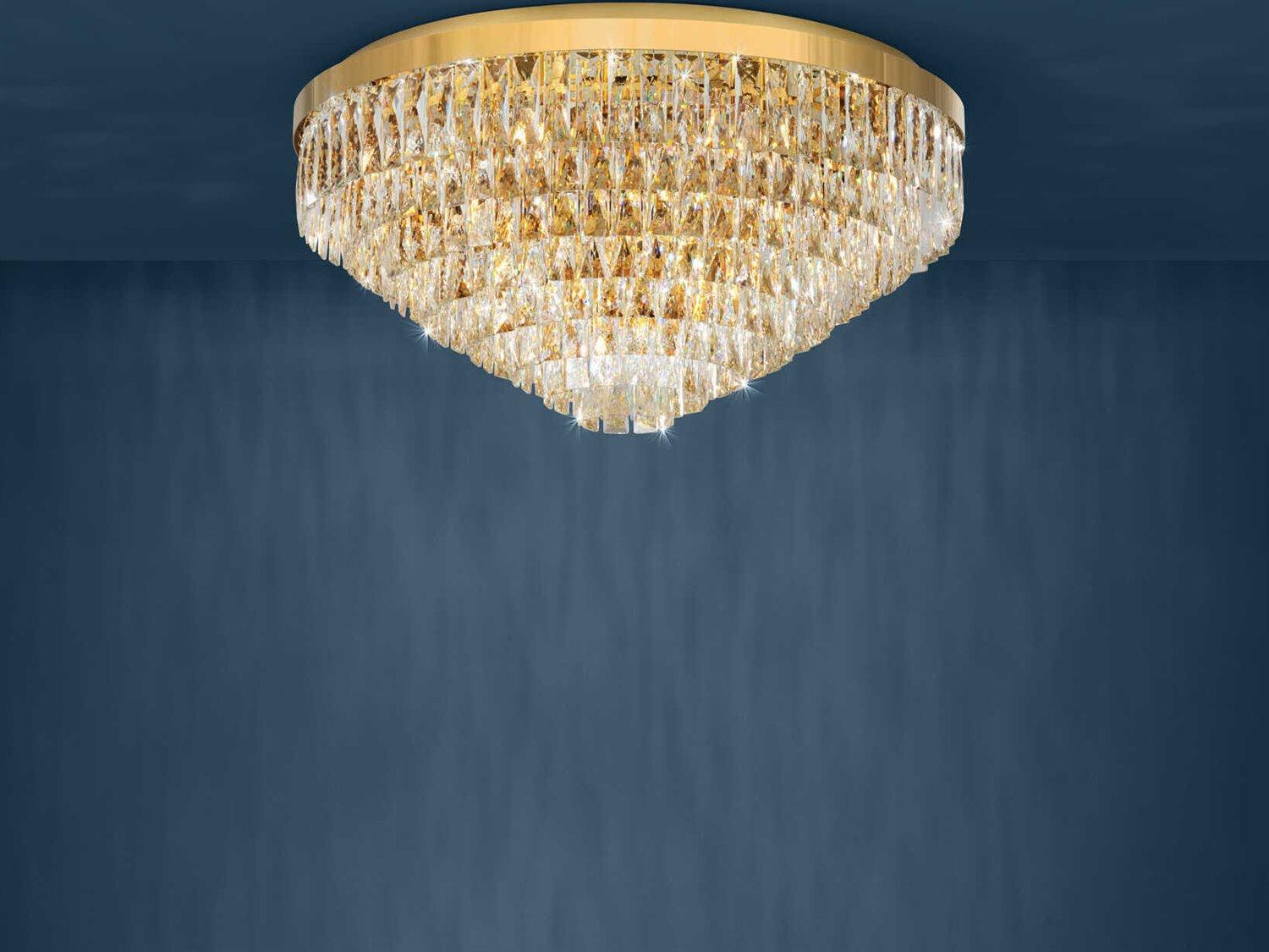 Eglo Valparaiso 16-Light Gold Flush Mount