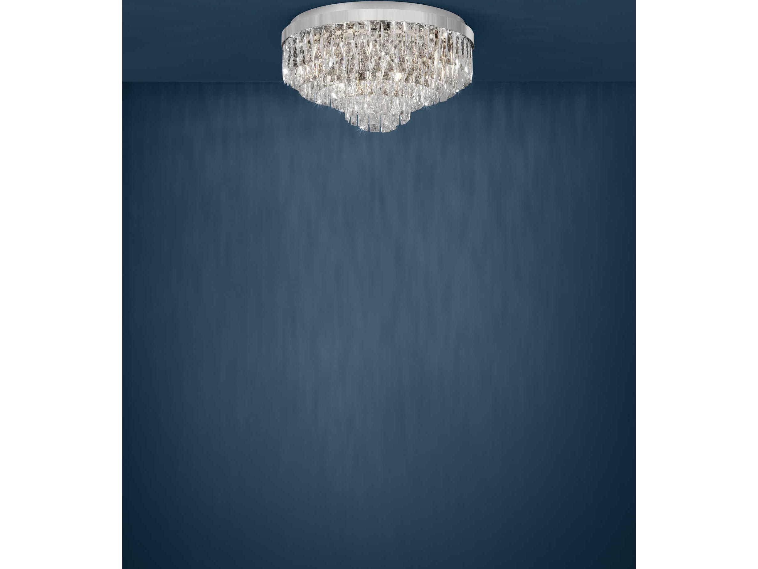 Eglo Valparaiso 11-Light Chrome Flush Mount