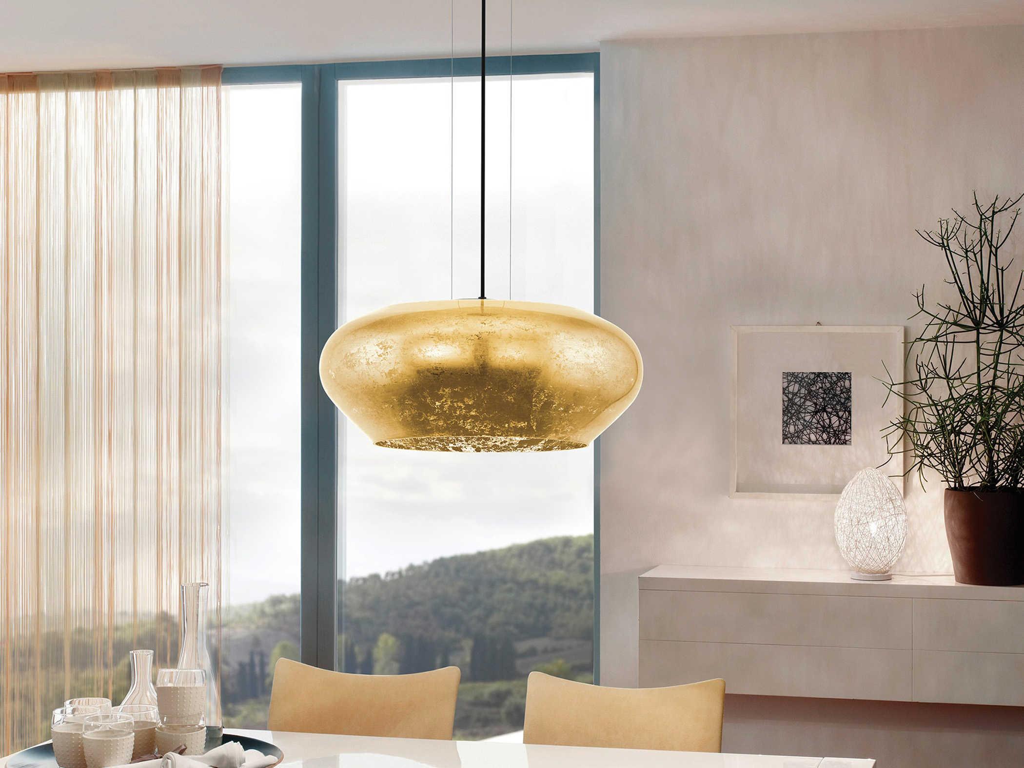 Eglo Priorat 3-Light Black Gold Pendant