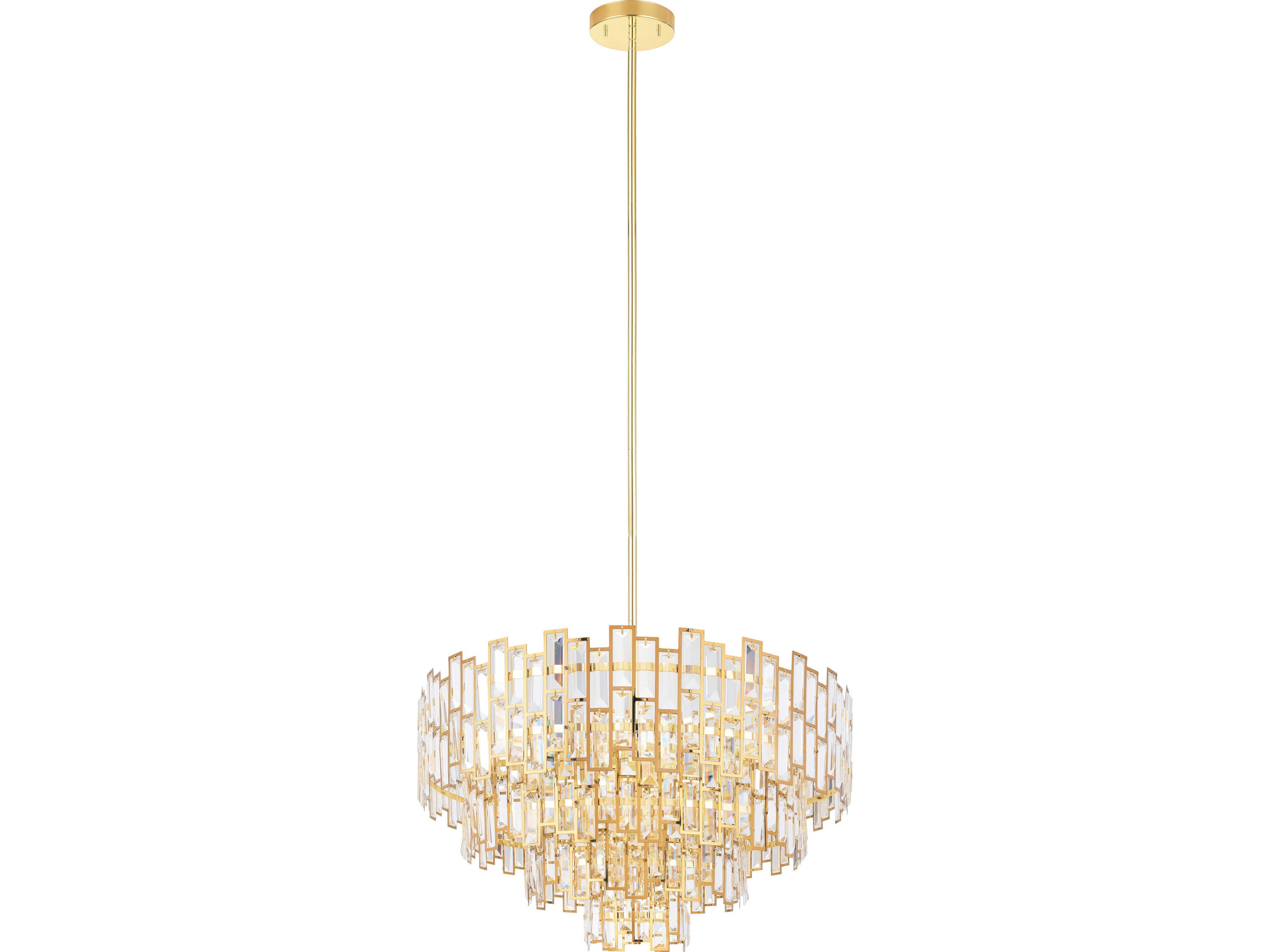 Eglo Calmeilles 10-Light Brass Tiered Chandelier