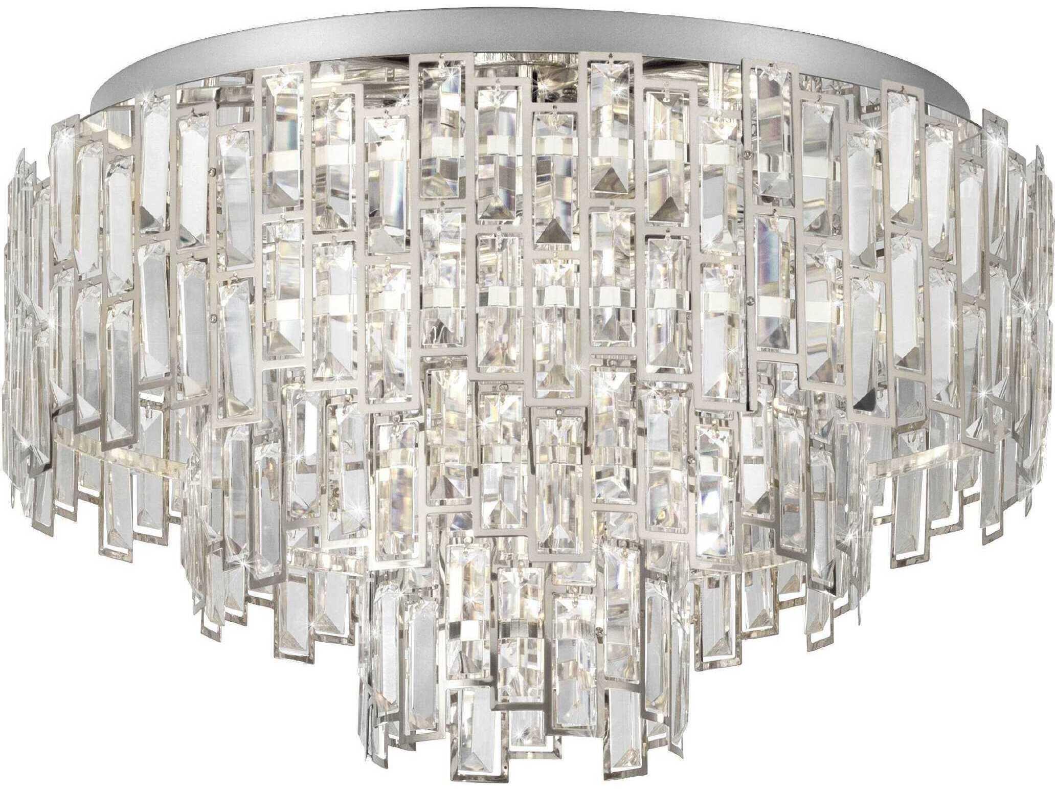 Eglo Calmeilles 10-Light Chrome Tiered Flush Mount