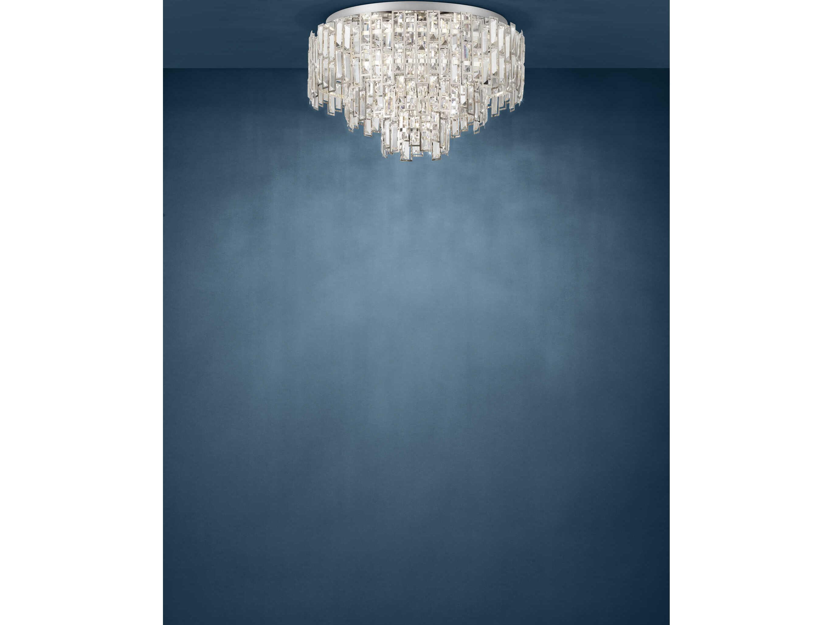 Eglo Calmeilles 10-Light Chrome Tiered Flush Mount