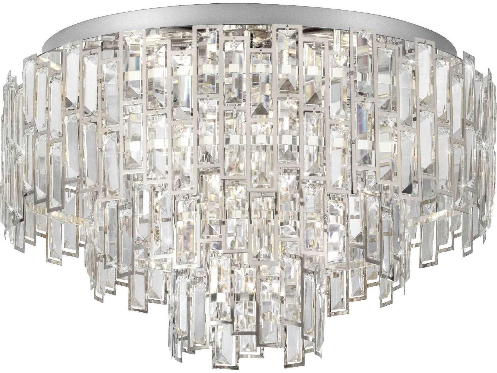 Eglo Calmeilles 10-Light Chrome Tiered Flush Mount