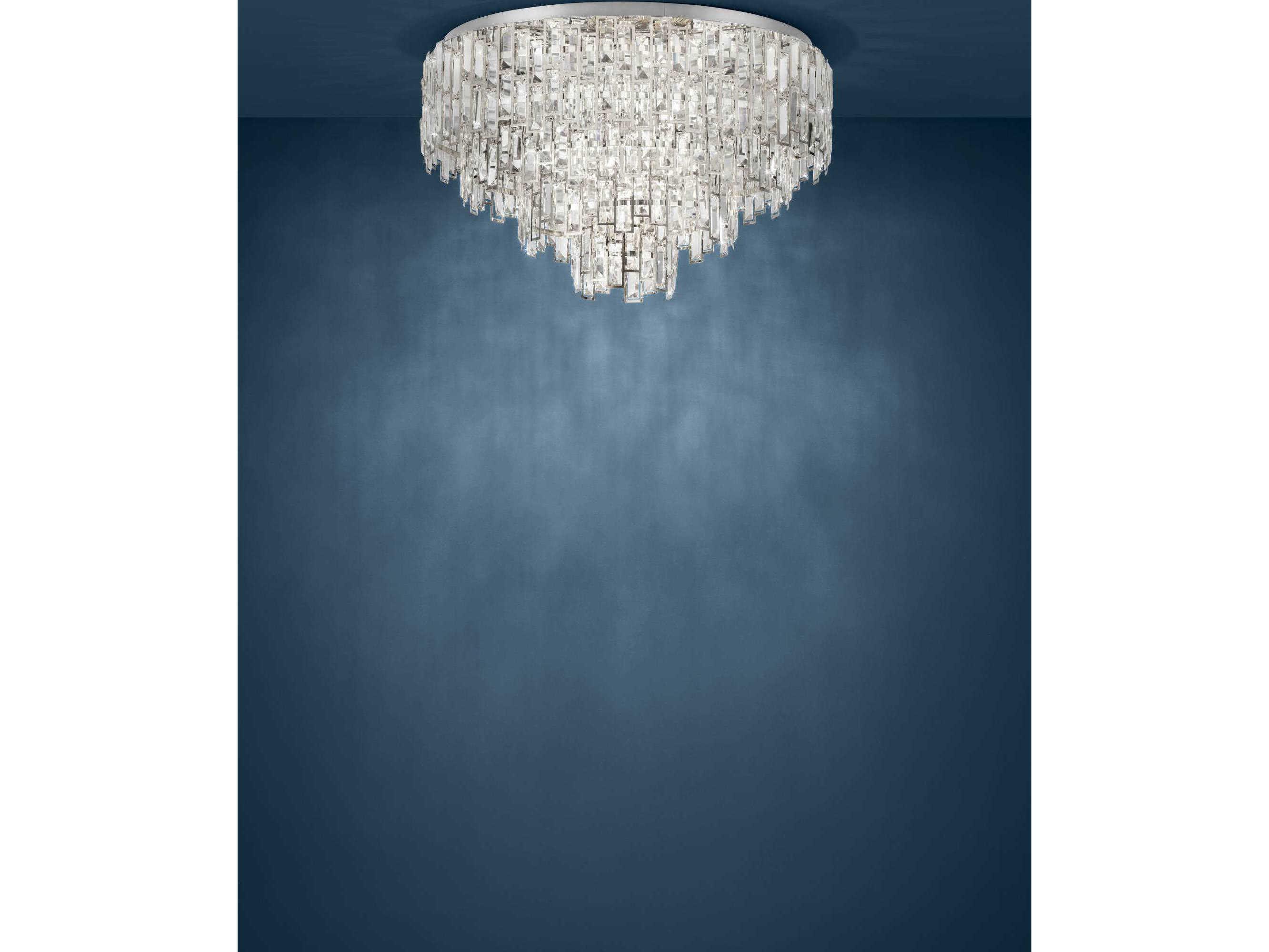 Eglo Calmeilles Chrome Tiered Flush Mount