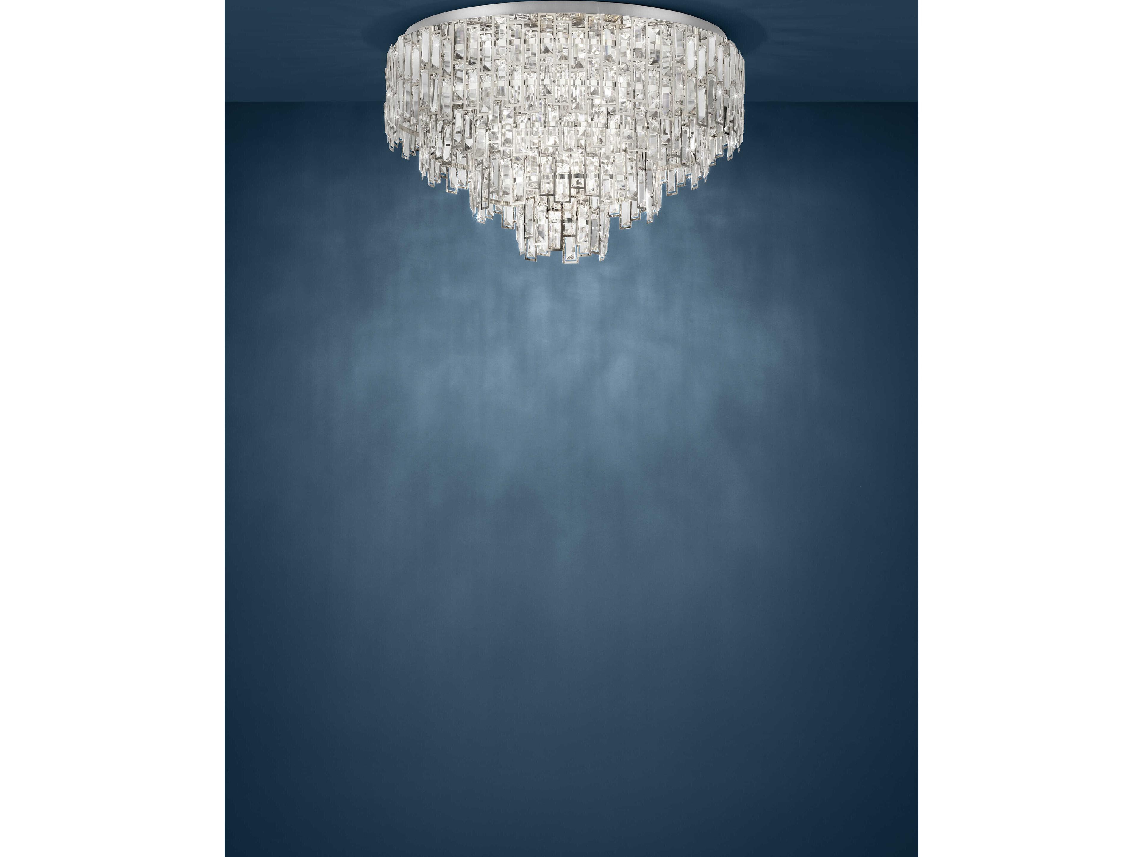 Eglo Calmeilles Chrome Tiered Flush Mount