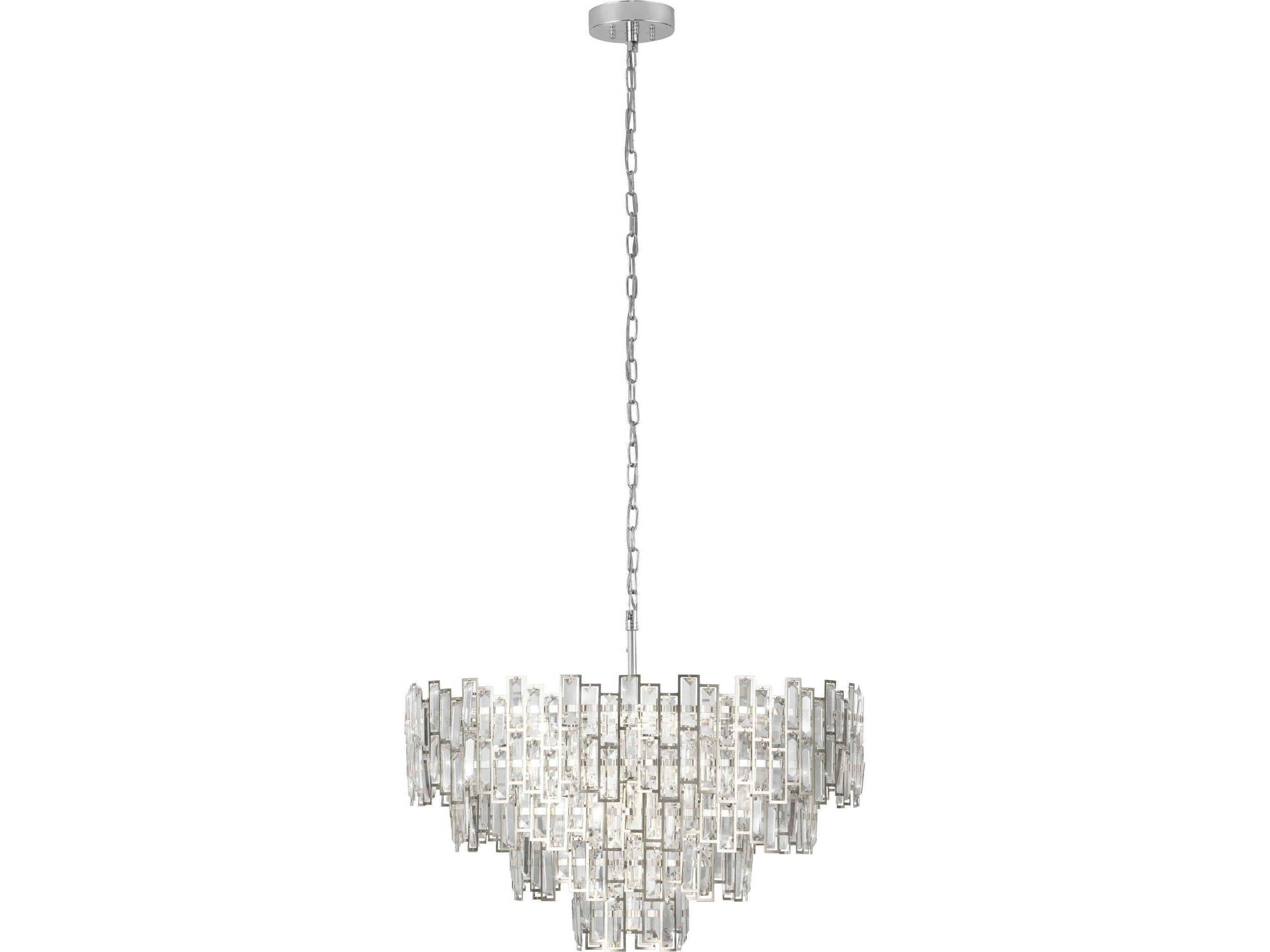Eglo Calmeilles 10-Light Chrome Tiered Chandelier