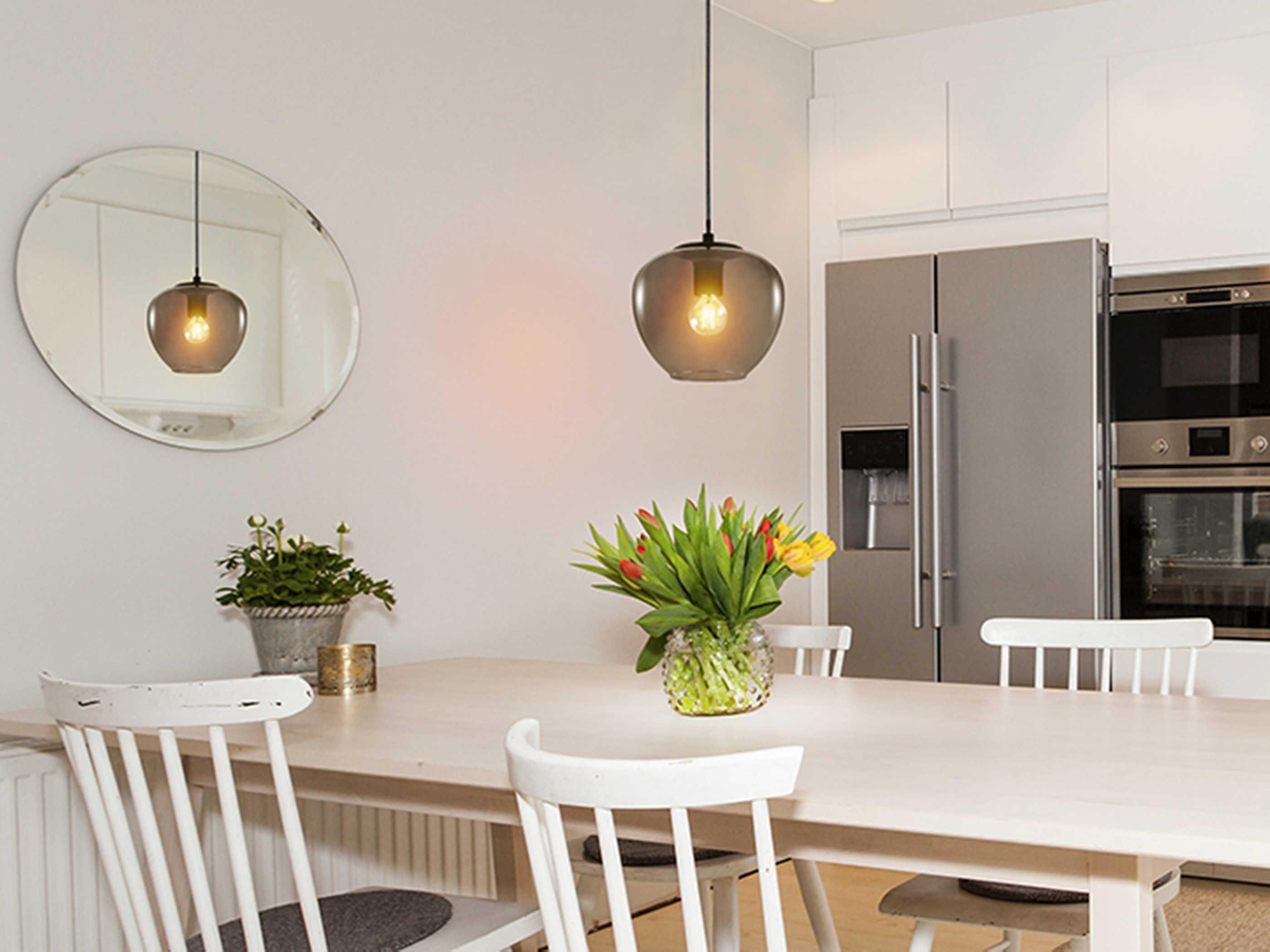 Eglo Priorat 1-Light Black Round Mini Pendant