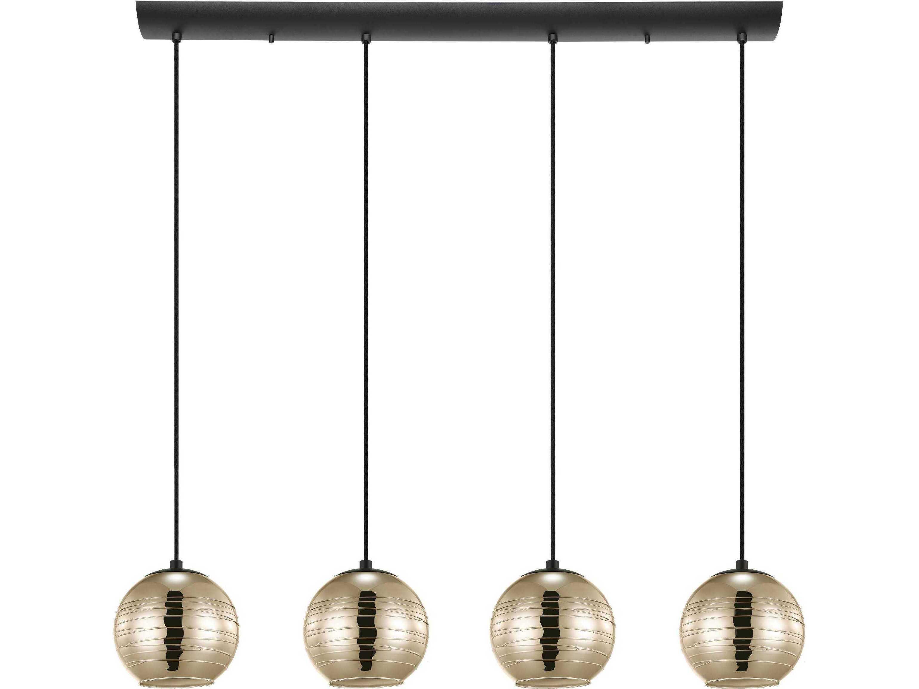 Eglo Lemorieta 4-Light Black Island Pendant
